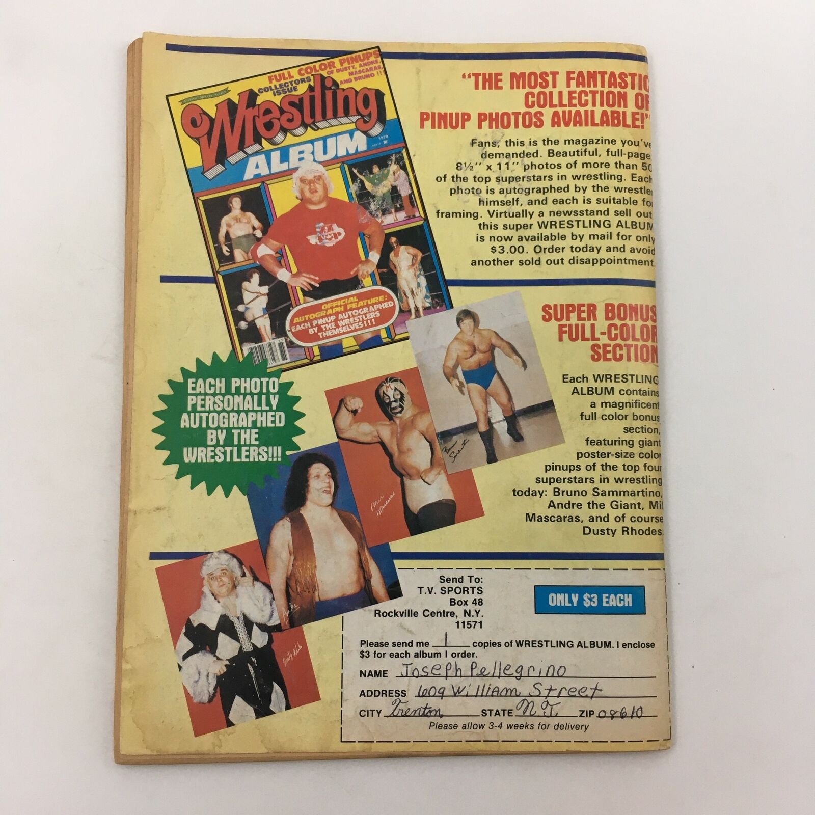 Wrestling Magazine Spring 1980 Andre the Giant, Rick Steamboat & Ken Patera