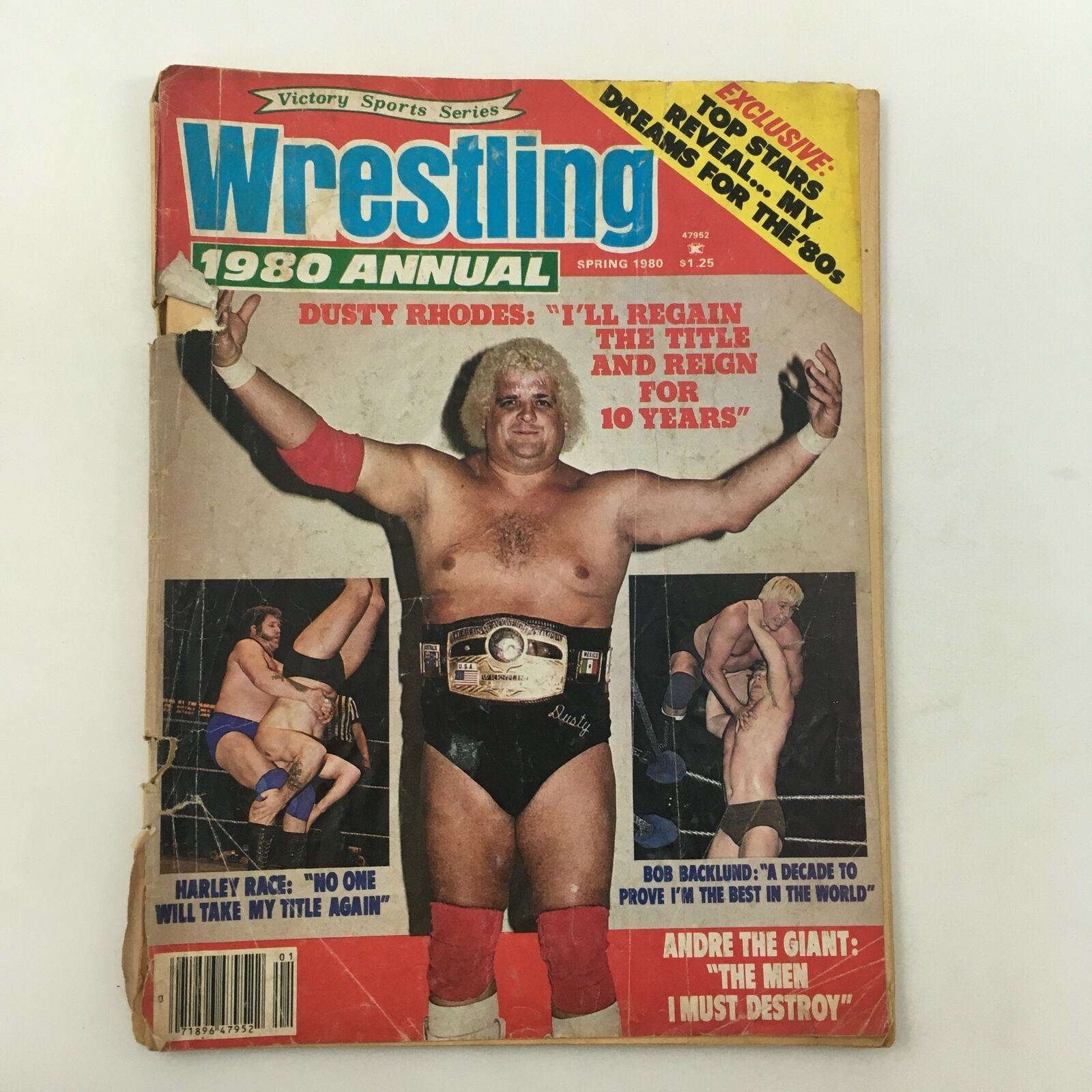 WWF Wrestling Magazine Spring 1980 Dusty Rhodes, Bob Backlund and Harley Race