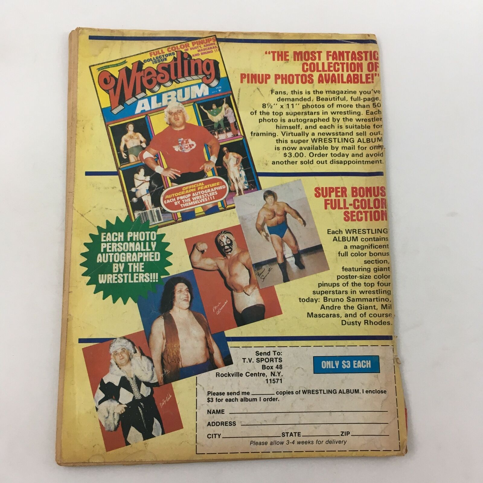 WWF Wrestling Magazine Spring 1980 Dusty Rhodes, Bob Backlund and Harley Race