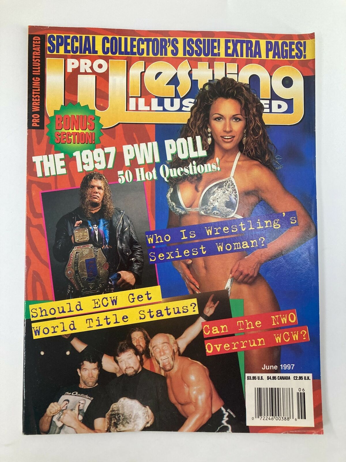 Pro Wrestling Illustrated Magazine June 1997 Hulk Hogan, Roddy Piper No Label