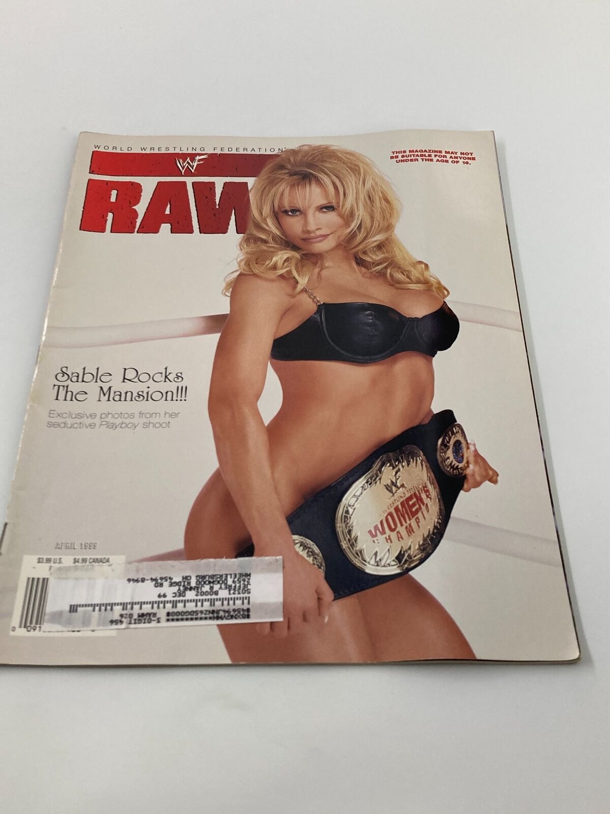 WWF Raw Magazine April 1999 Sable Rocks The Mansion in Playboy Shoot