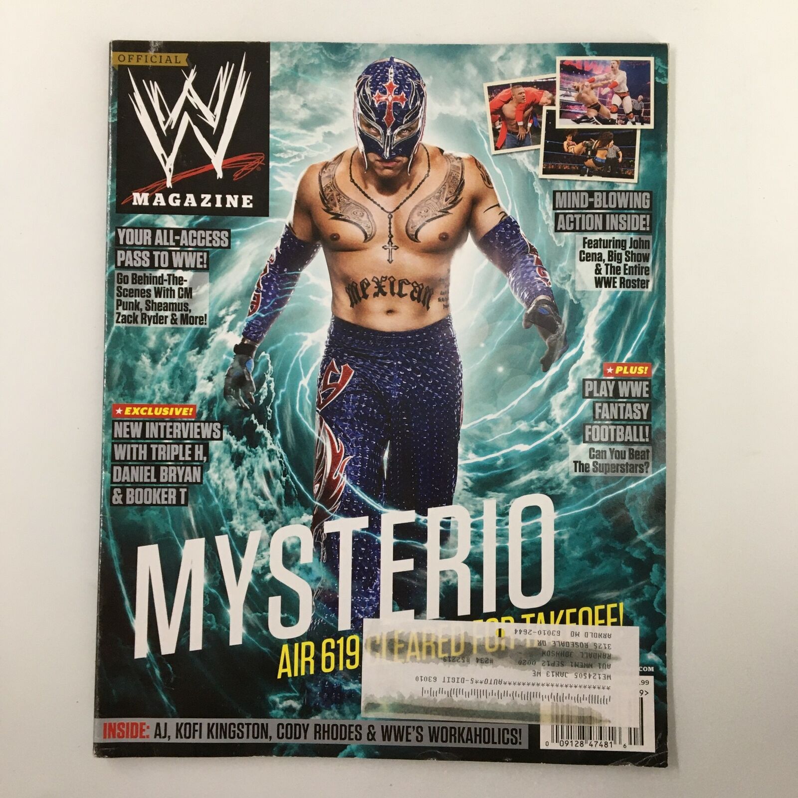 WWE Magazine September 2012 Rey Mysterio, Triple H, Daniel Byran & Booker T