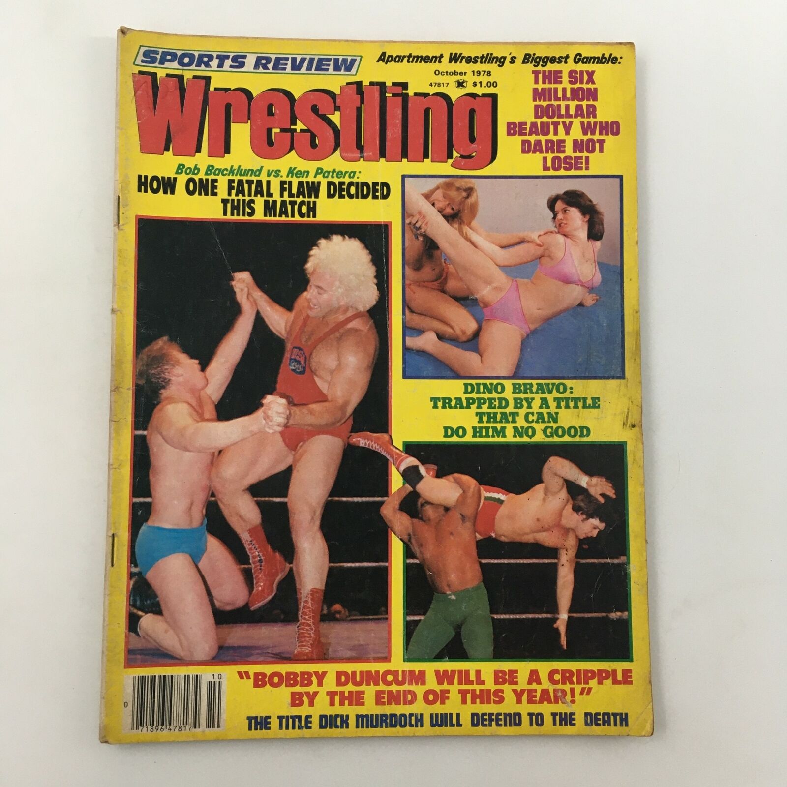 WWF Wrestling Magazine October 1978 Bob Backlund vs Ken Patera, Dino Bravo