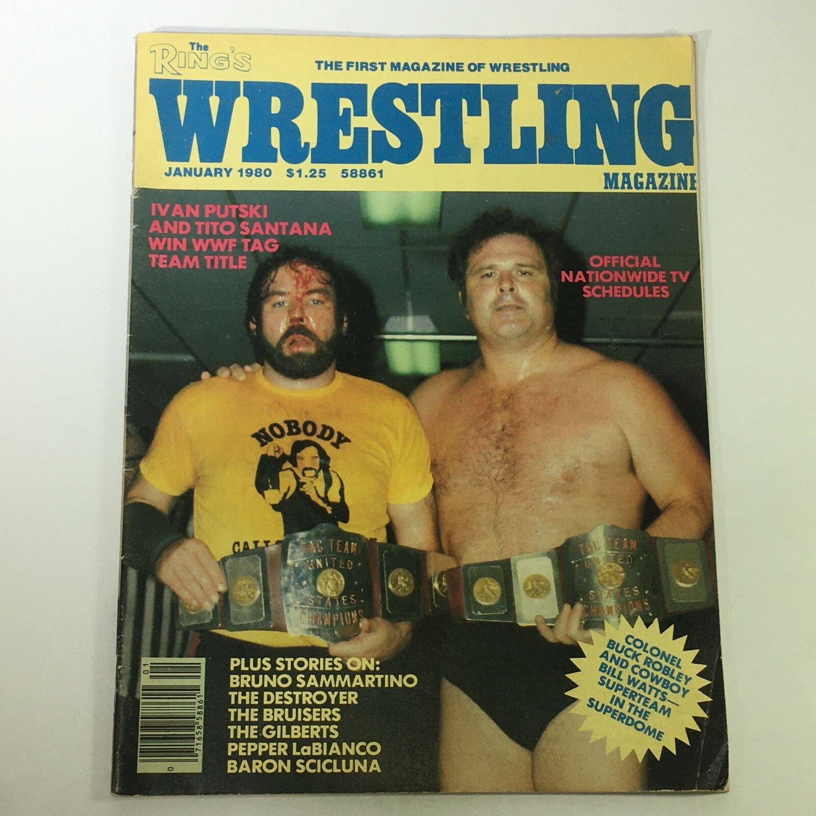 VTG Wrestling Magazine January 1980 - Ivan Putski and Tito Santana / Newsstand