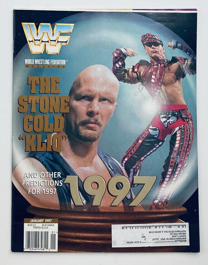 WWF World Wrestling Federation Magazine January 1997 Stone Cold & Sunny w Poster