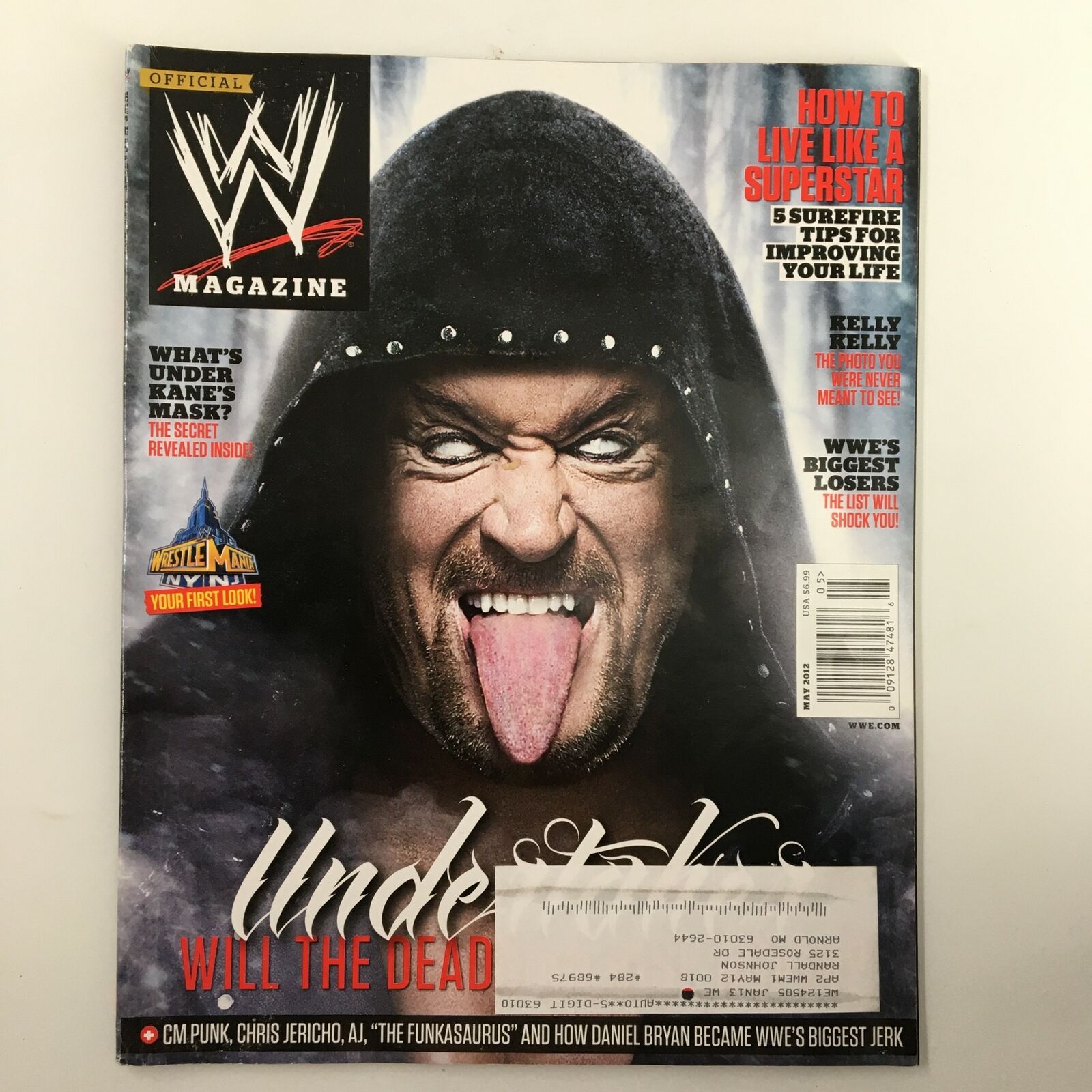 WWE Magazine May 2012 The Undertaker, Joey Styles, Kelly Kelly & Daniel Bryan