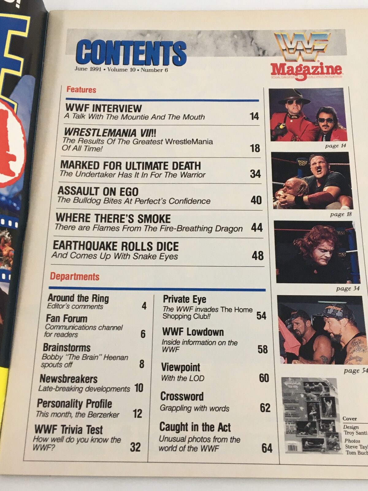 VTG WWF Magazine June 1991 Hulk Hogan, Ultimate Warrior and Jake the Snake