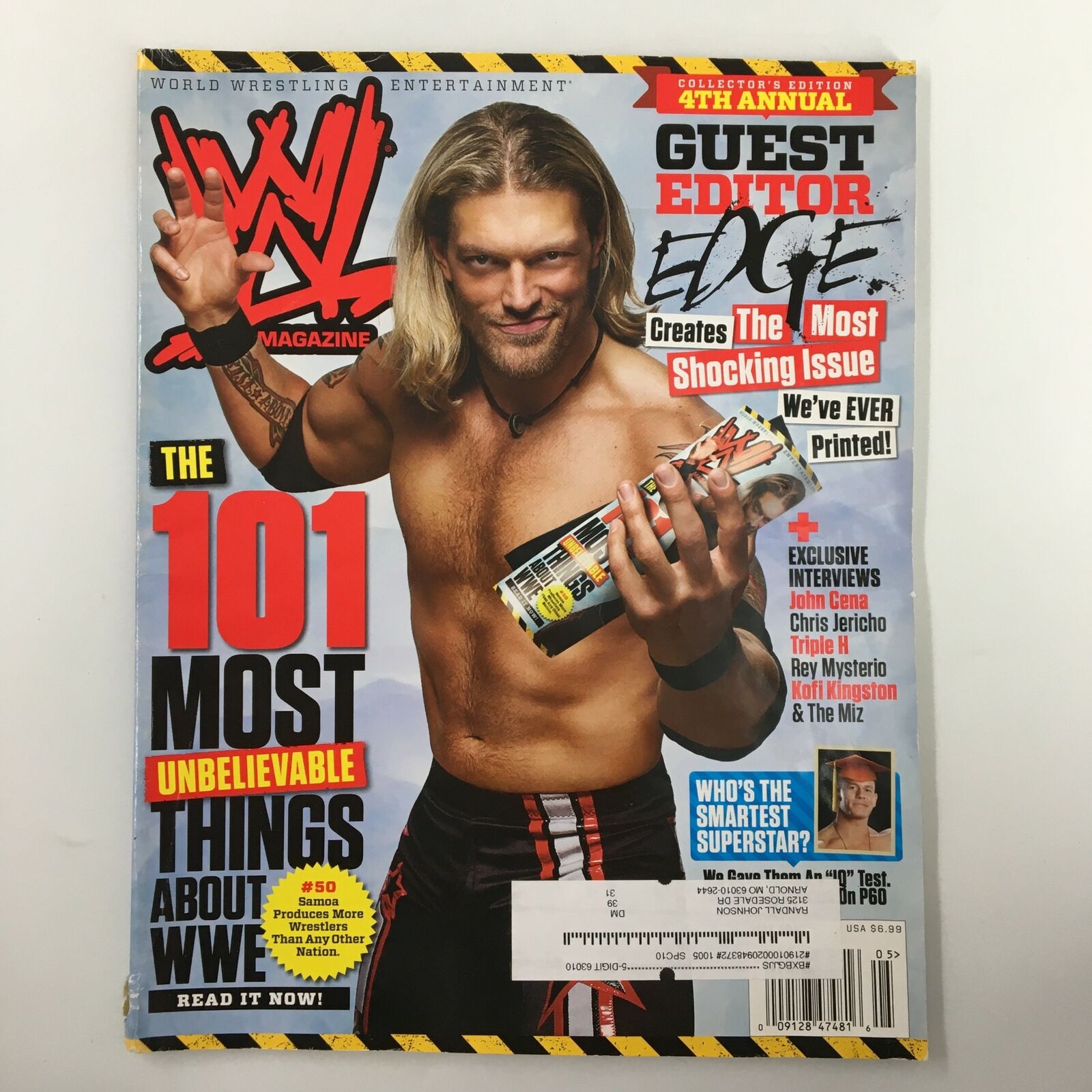 WWE Magazine May 2010 Edge Creates The Most Shocking Issue, John Cena