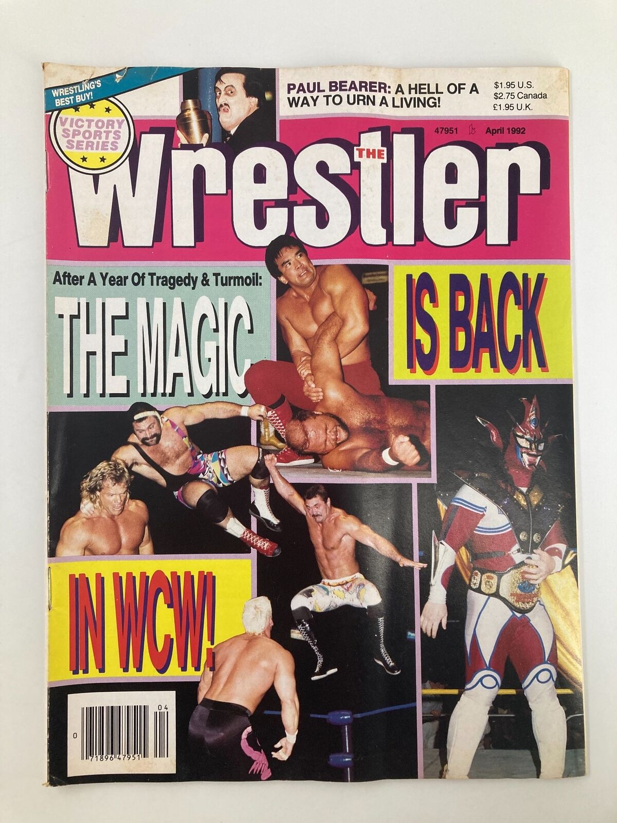 The Wrestler Magazine April 1992 Ricky Steamboat vs Ken Anderson No Label