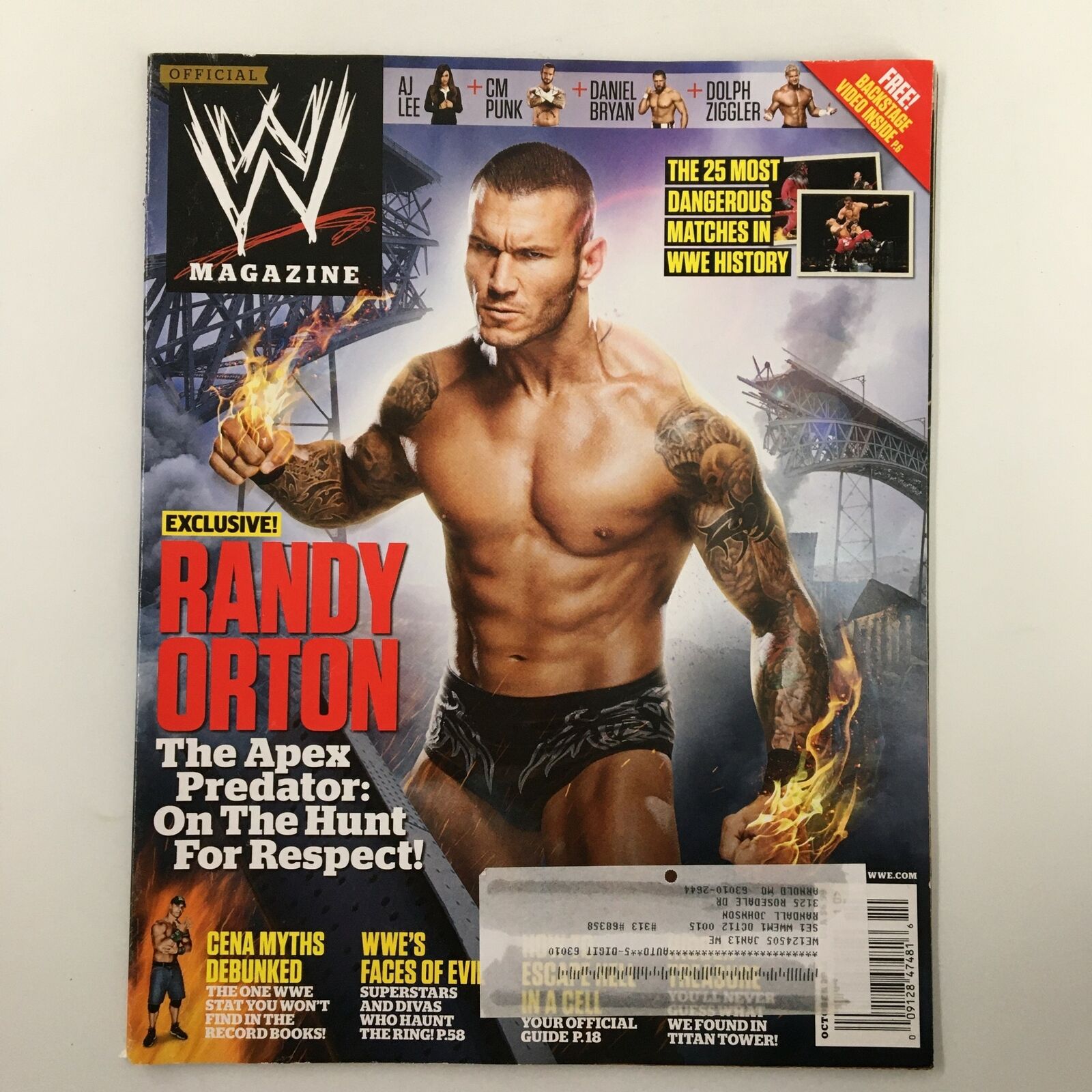 WWE Magazine October 2012 Randy Orton The Apex Predator and John Cena