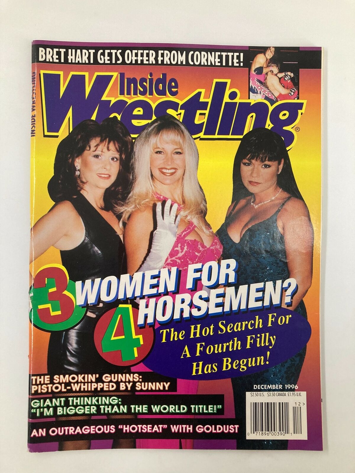 Inside Wrestling Magazine December 1996 3 Women For 4 Horsemen No Label VG