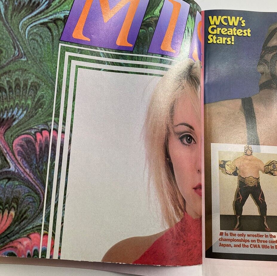 WCW Wrestling Magazine June 1993 Davey Boy Smith and Missy Hyatt w Poster