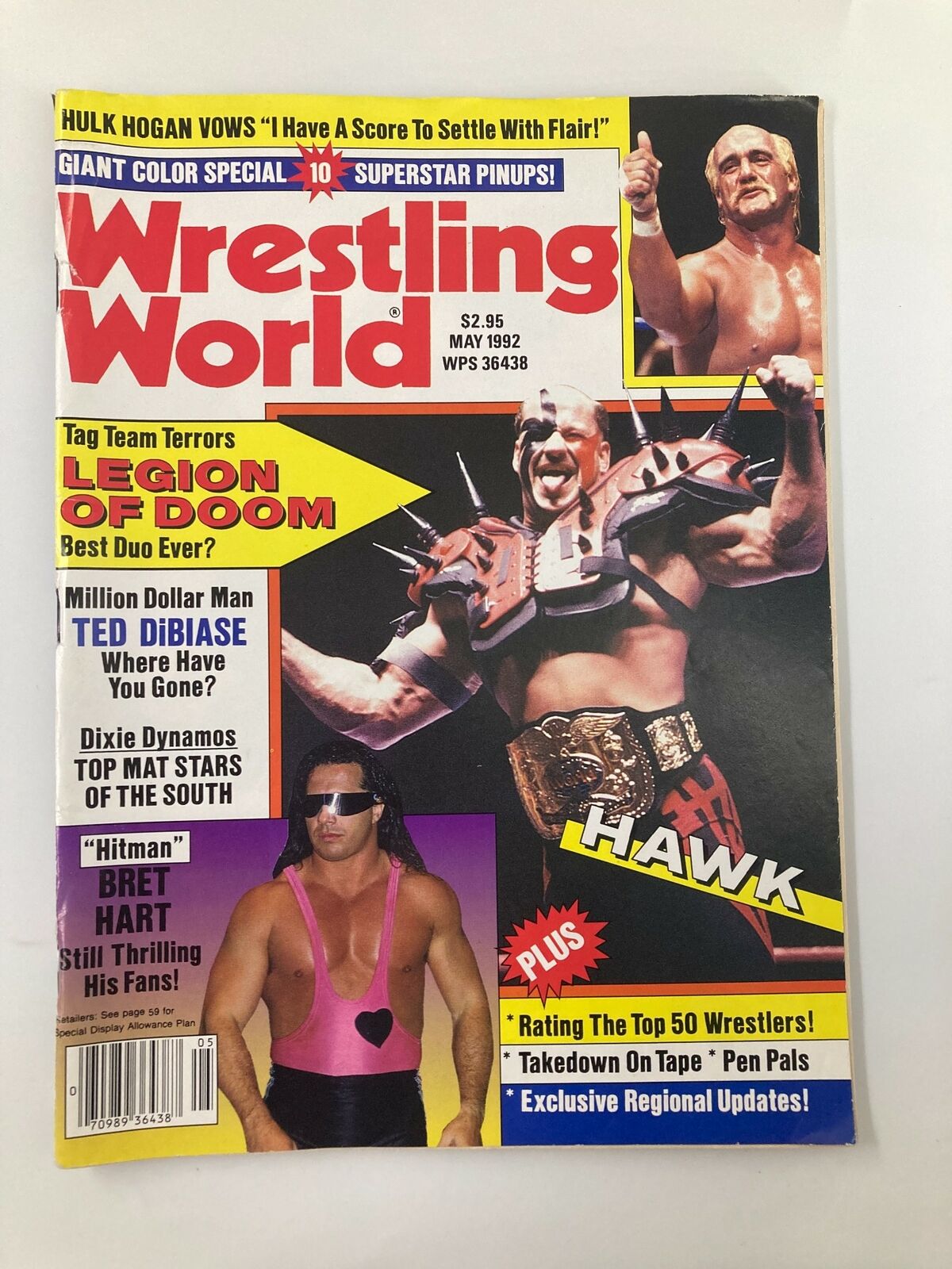 Wrestling World Magazine May 1992 Ted DiaBase, Dixie Dynamos & Hulk Hogan