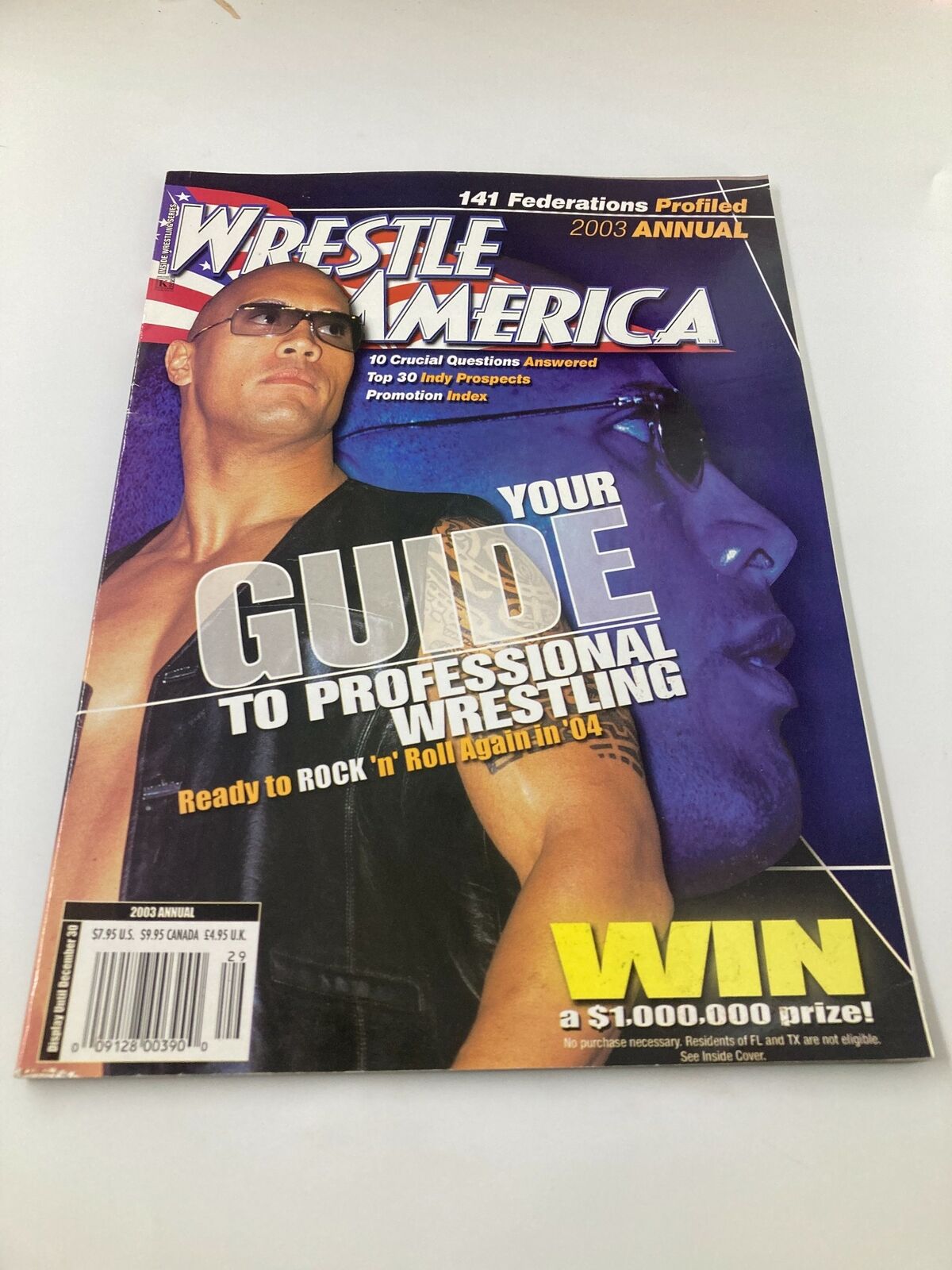 Wrestle America Magazine 2003 Dwayne The Rock Johnson & Cheetah Master No Label