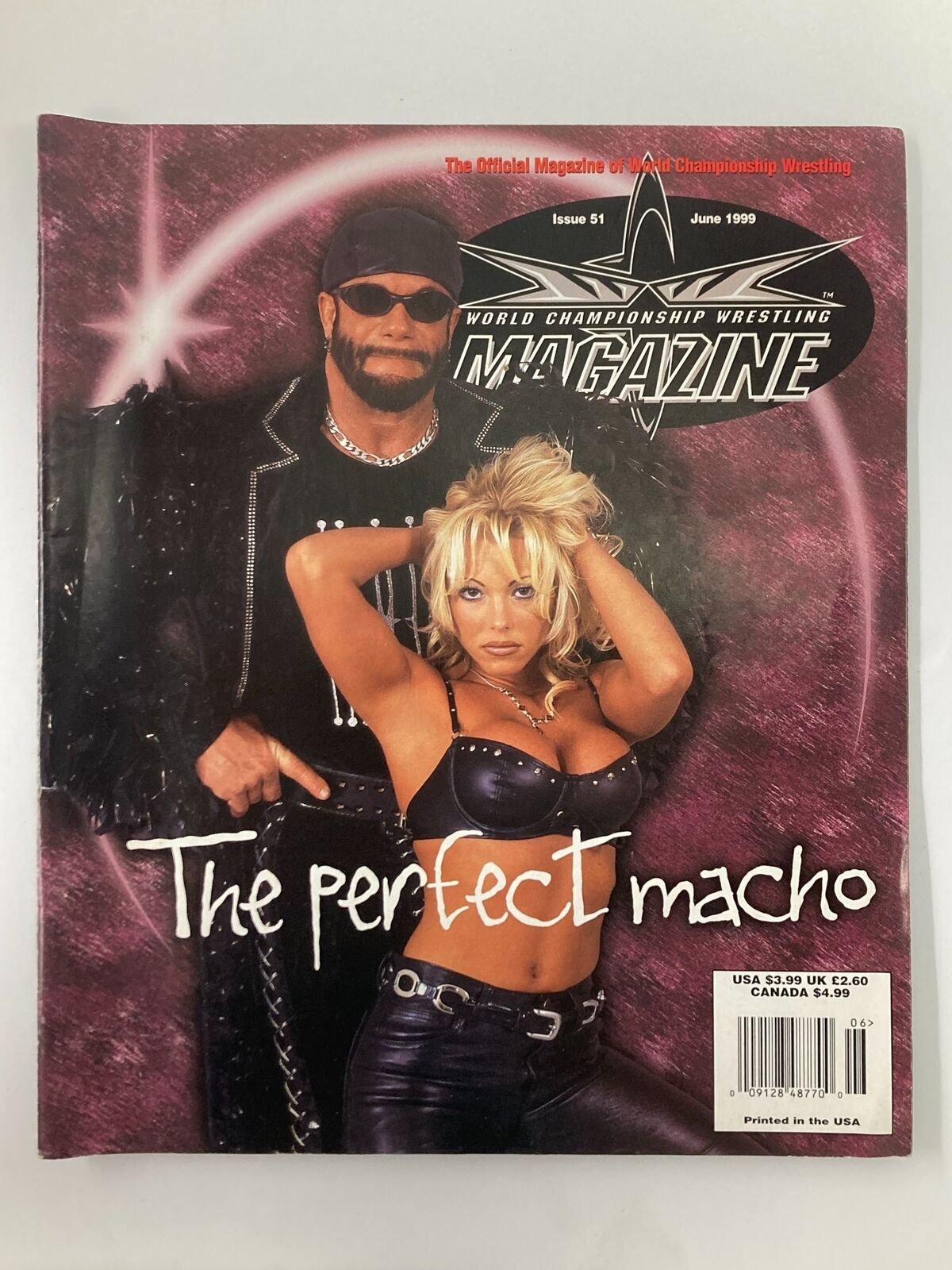 WCW Magazine Issue 51 June 1999 Randy Savage & Gorgeous George w Poster No Label