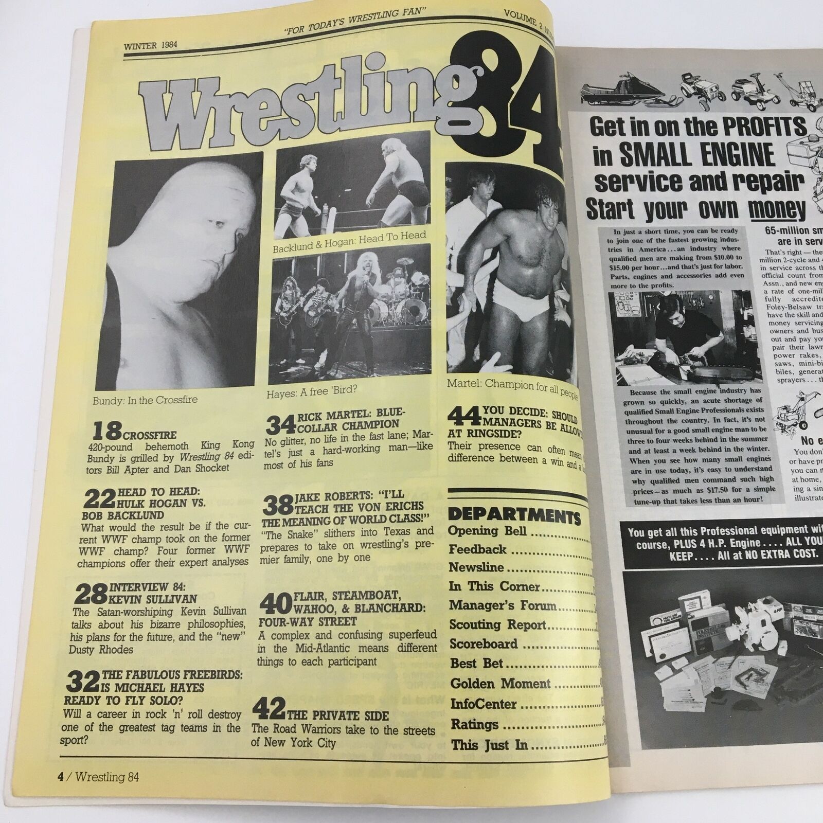 Wrestling Magazine 1984 Ric Flair Michael Hayes Ric Steamboat No Label