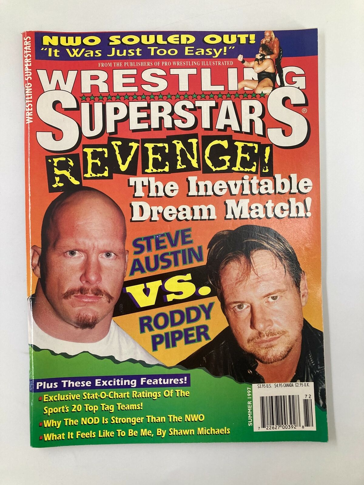 Wrestling Superstars Summer 1997 Steve Austin vs Roddy Piper No Label VG