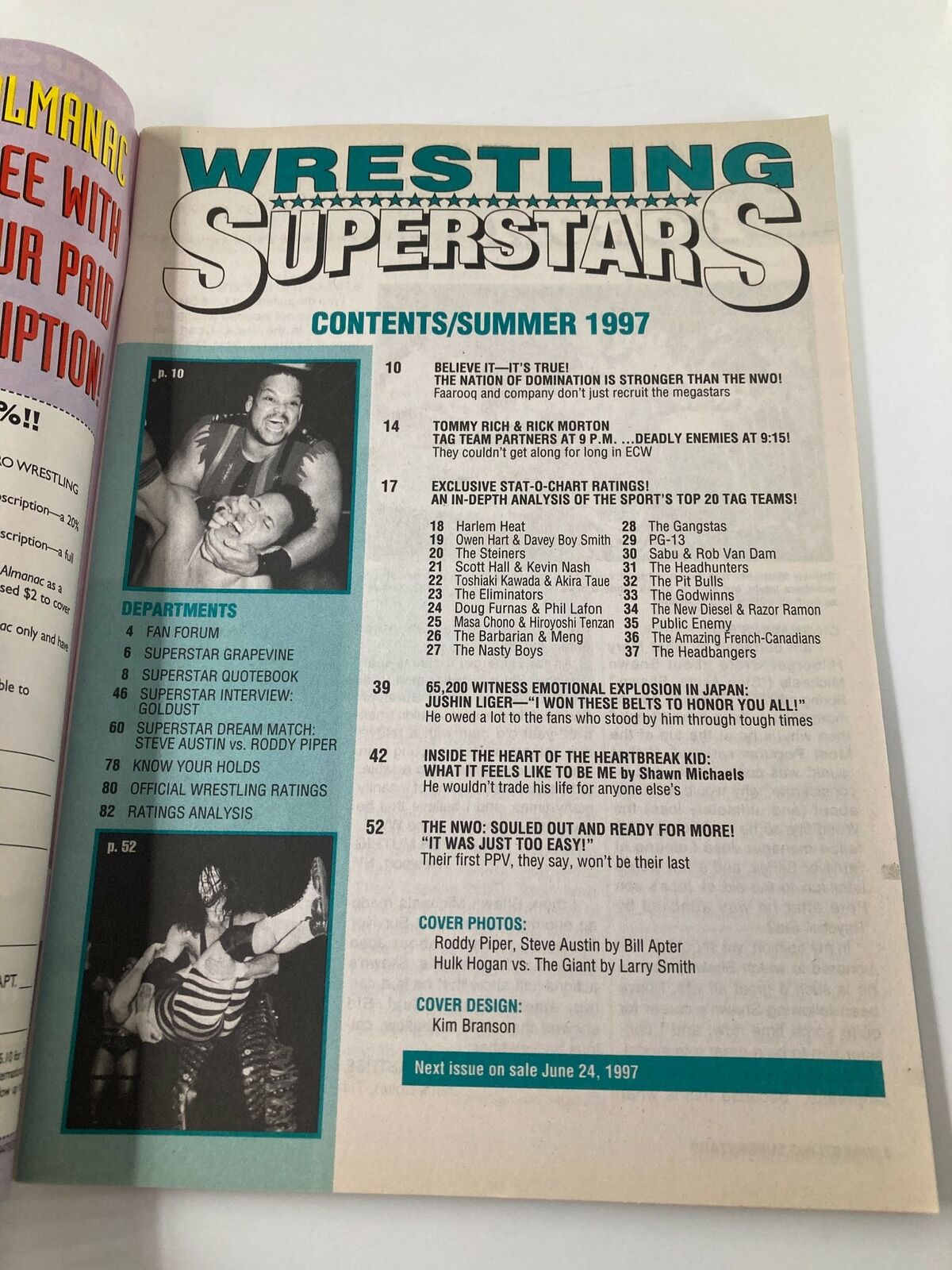 Wrestling Superstars Summer 1997 Steve Austin vs Roddy Piper No Label VG