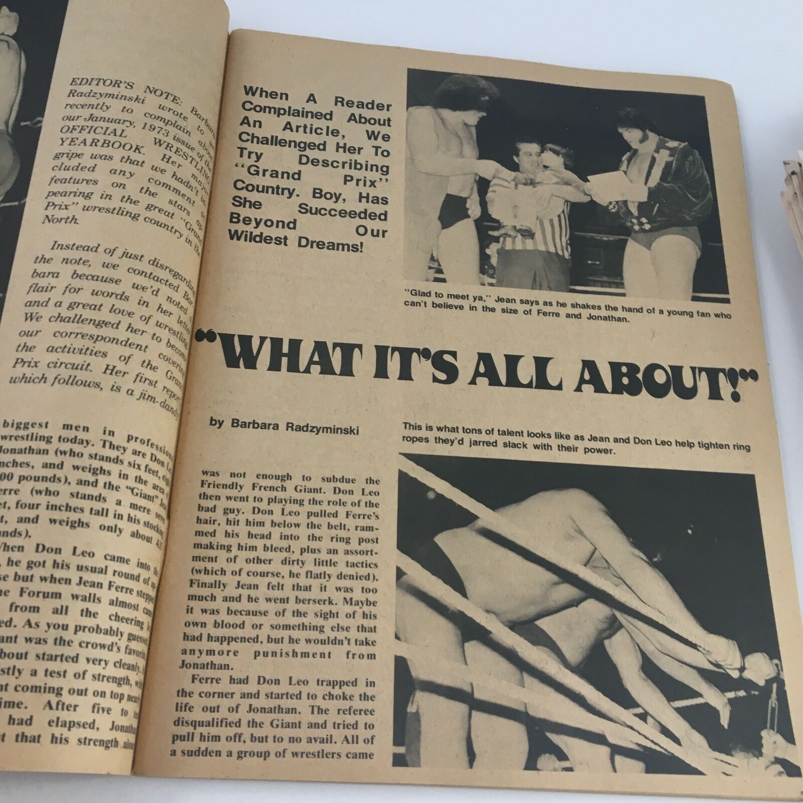 Wrestling Guide Magazine November 1973 The Sheik & Ron Pritchard No Label