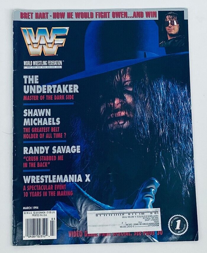 WWF World Wrestling Federation Magazine March 1994 The Undertaker, Owen Hart