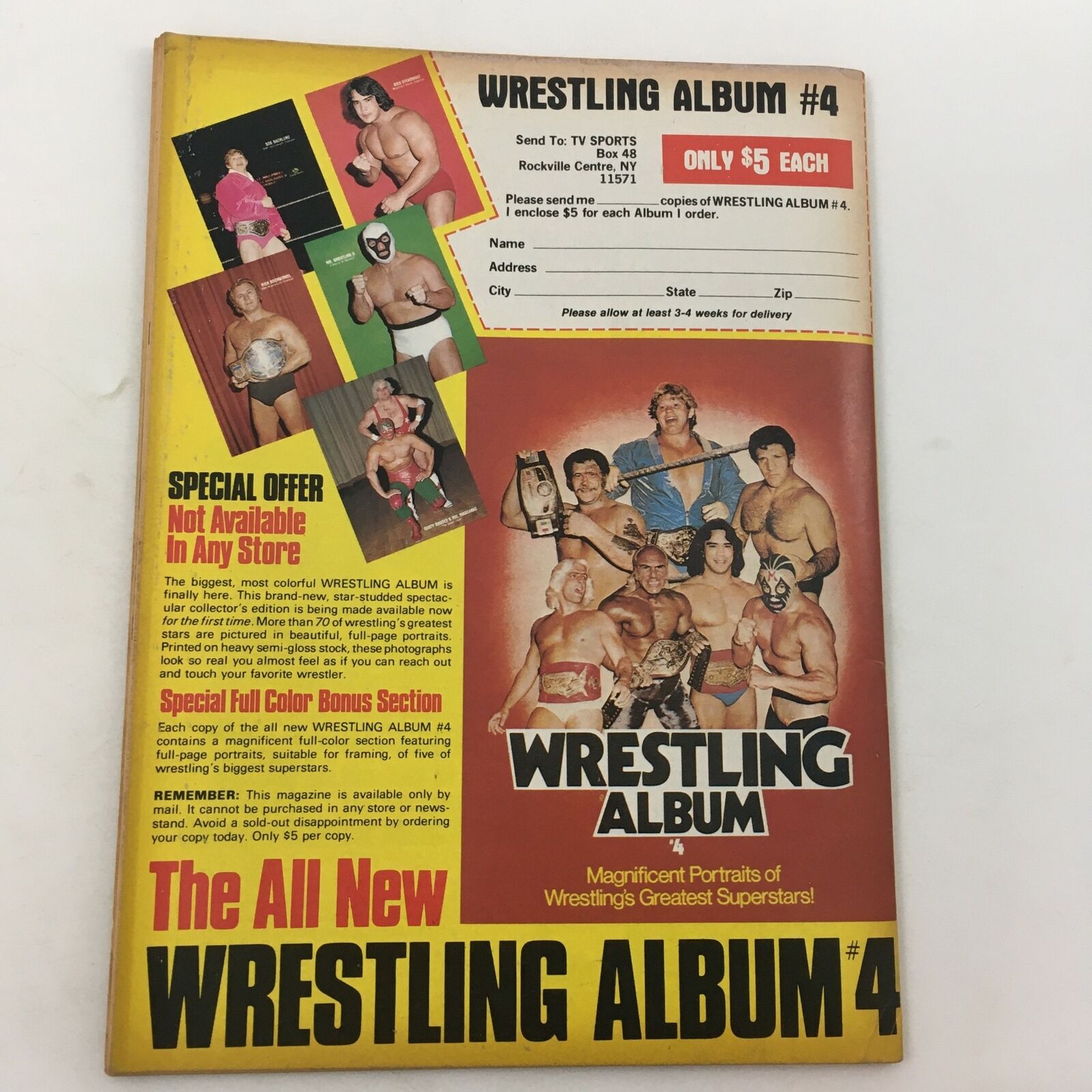 Wrestling Super Stars Magazine Spring 1982 Mil Mascaras vs Magnificent Muraco