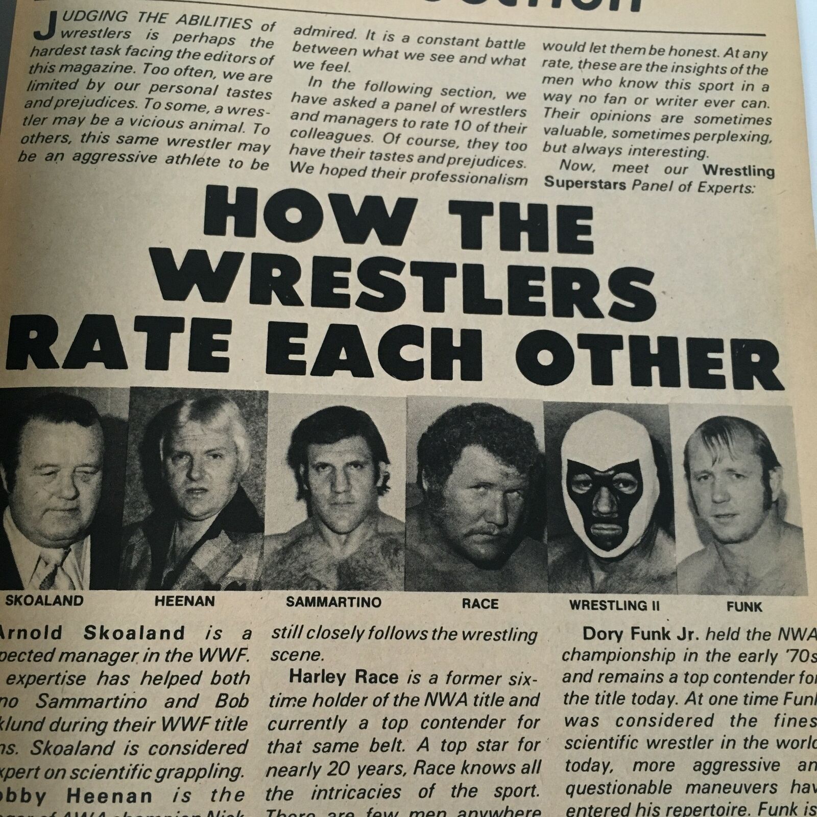 Wrestling Super Stars Magazine Spring 1982 Mil Mascaras vs Magnificent Muraco