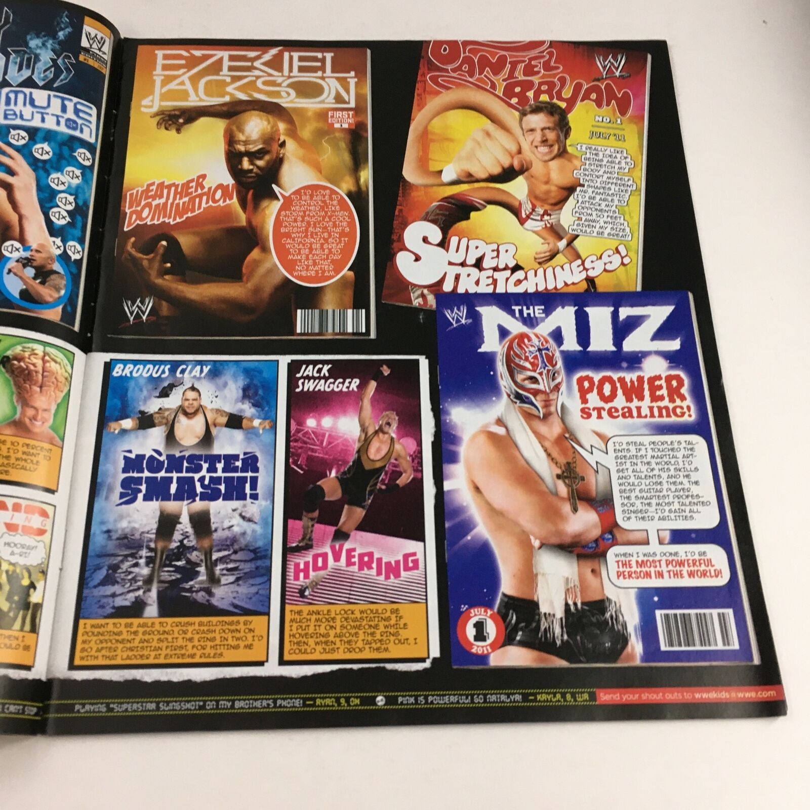 WWE Kids Magazine Summer 2011 John Cena, Edge, Rey Mysterio, Kane, No Label