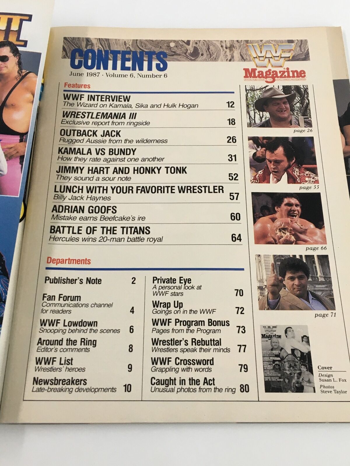 VTG WWF Magazine June 1987 Hulk Hogan, Andre the Giant and Miss Elizabeth