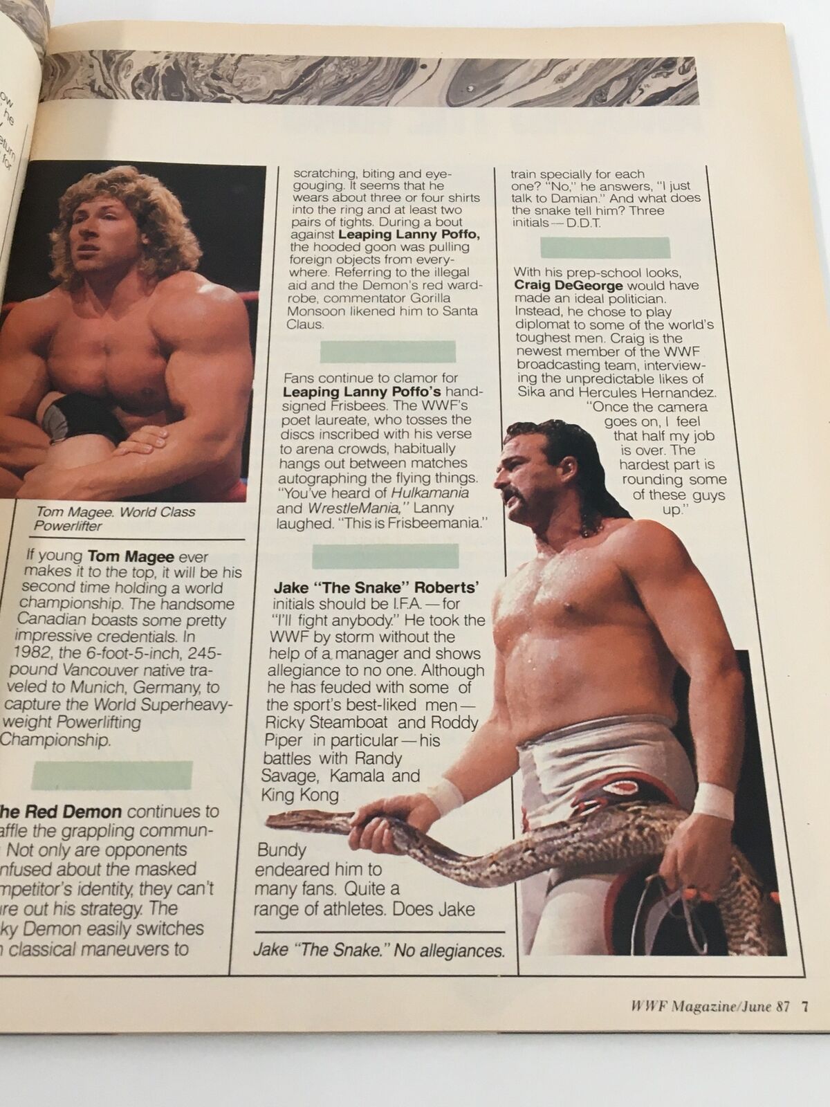 VTG WWF Magazine June 1987 Hulk Hogan, Andre the Giant and Miss Elizabeth