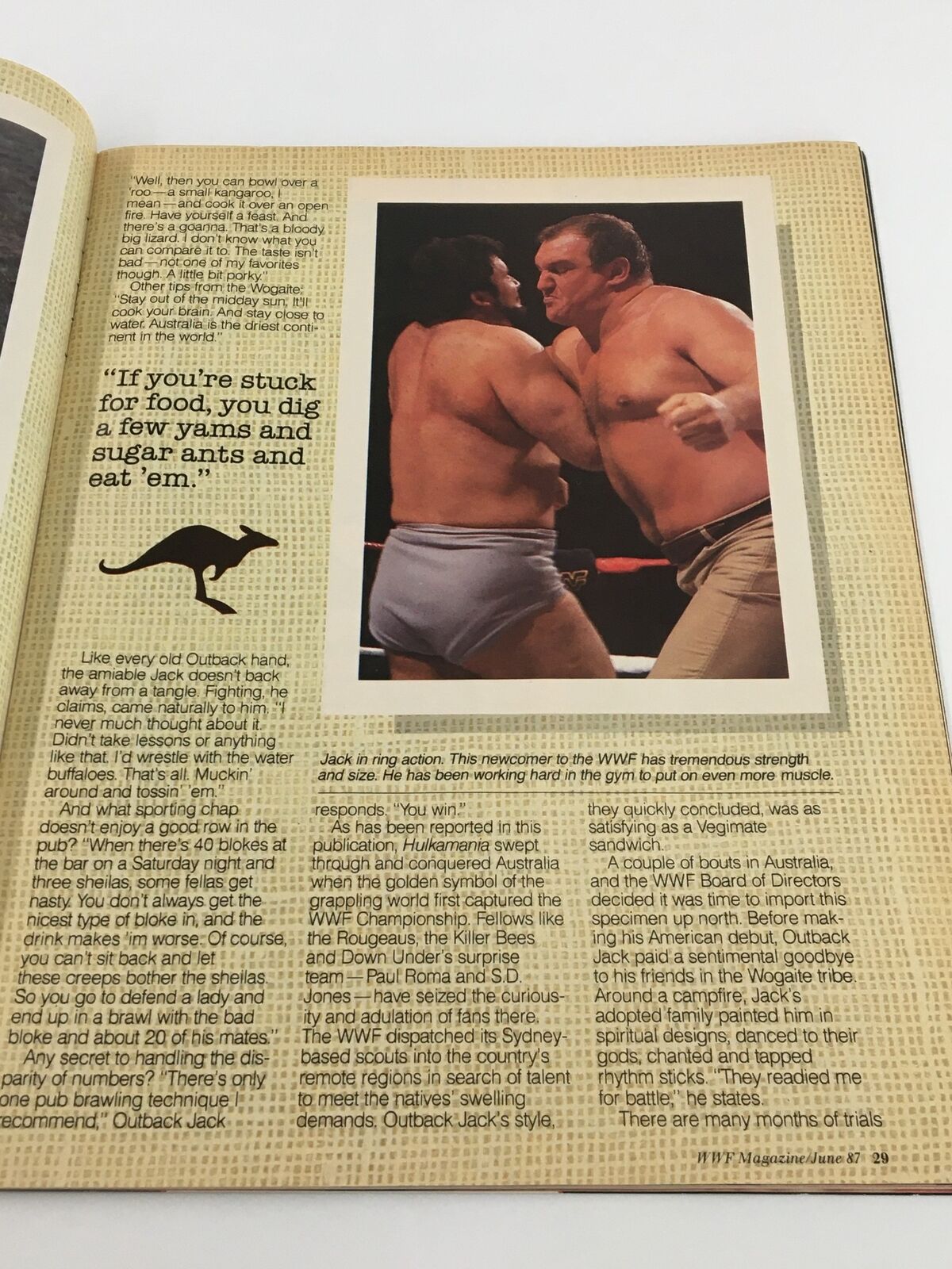 VTG WWF Magazine June 1987 Hulk Hogan, Andre the Giant and Miss Elizabeth