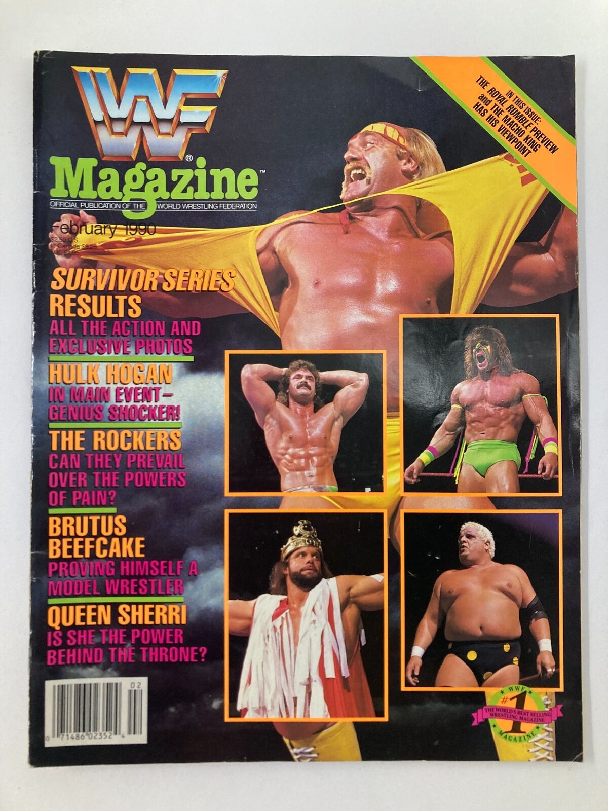 WWF Magazine February 1990 Hulk Hogan, The Rockers & Brutus Beefcake No Label