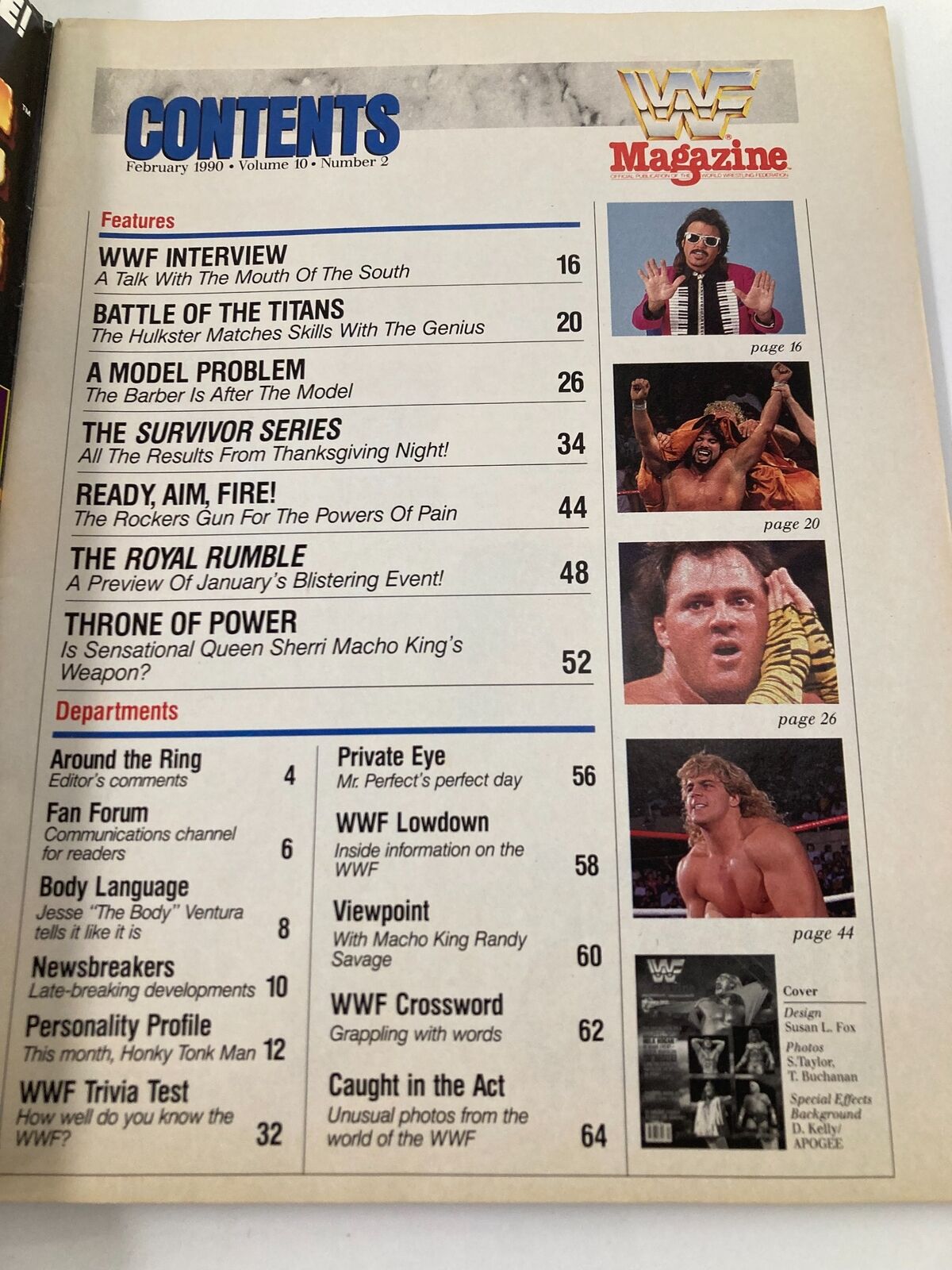 WWF Magazine February 1990 Hulk Hogan, The Rockers & Brutus Beefcake No Label