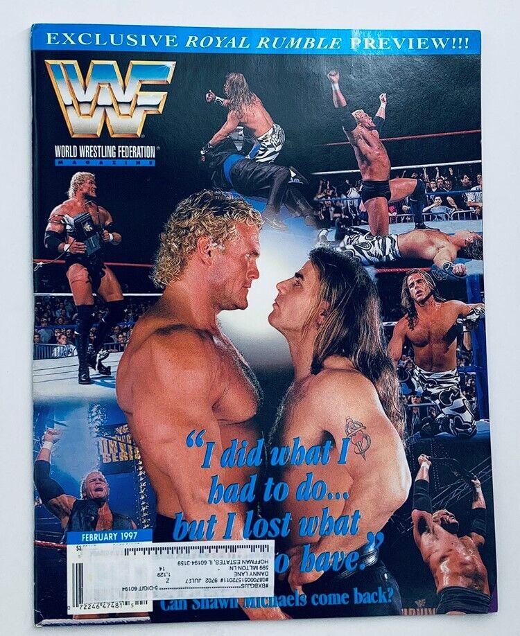 WWF World Wrestling Federation Magazine February 1997 Shawn Michaels w Poster