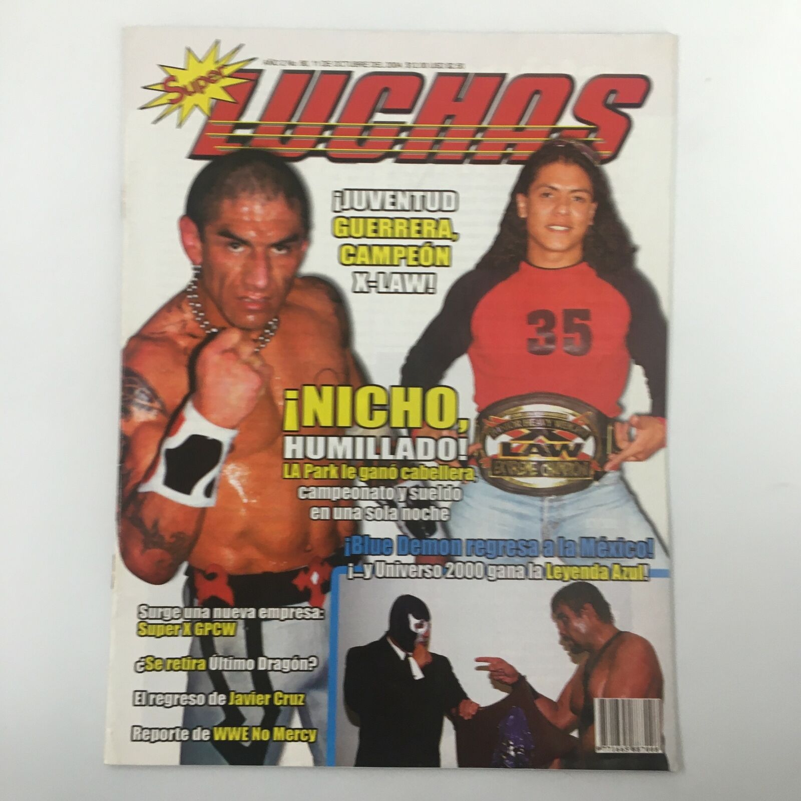 Super Luchas Magazine October 2004 Guerrera Campeon X-Law No Label VG