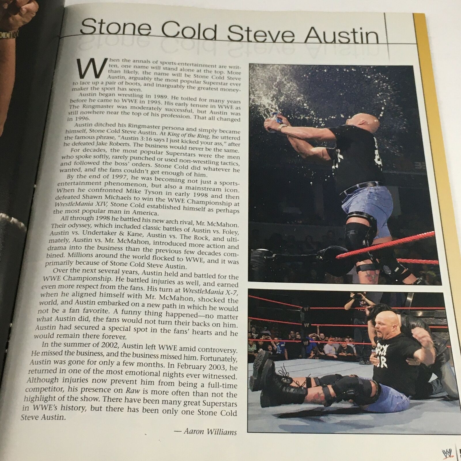 WWE March 2004 The Greatest 50 Superstars Of All Time Steve Austin, No Label VG