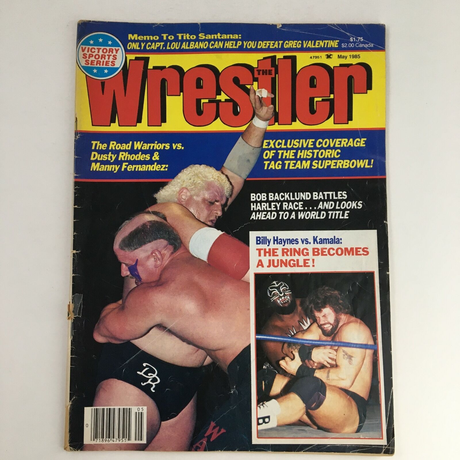 The Wrestler Magazine May 1985 Bob Backlund, Harley Race, Kamala,