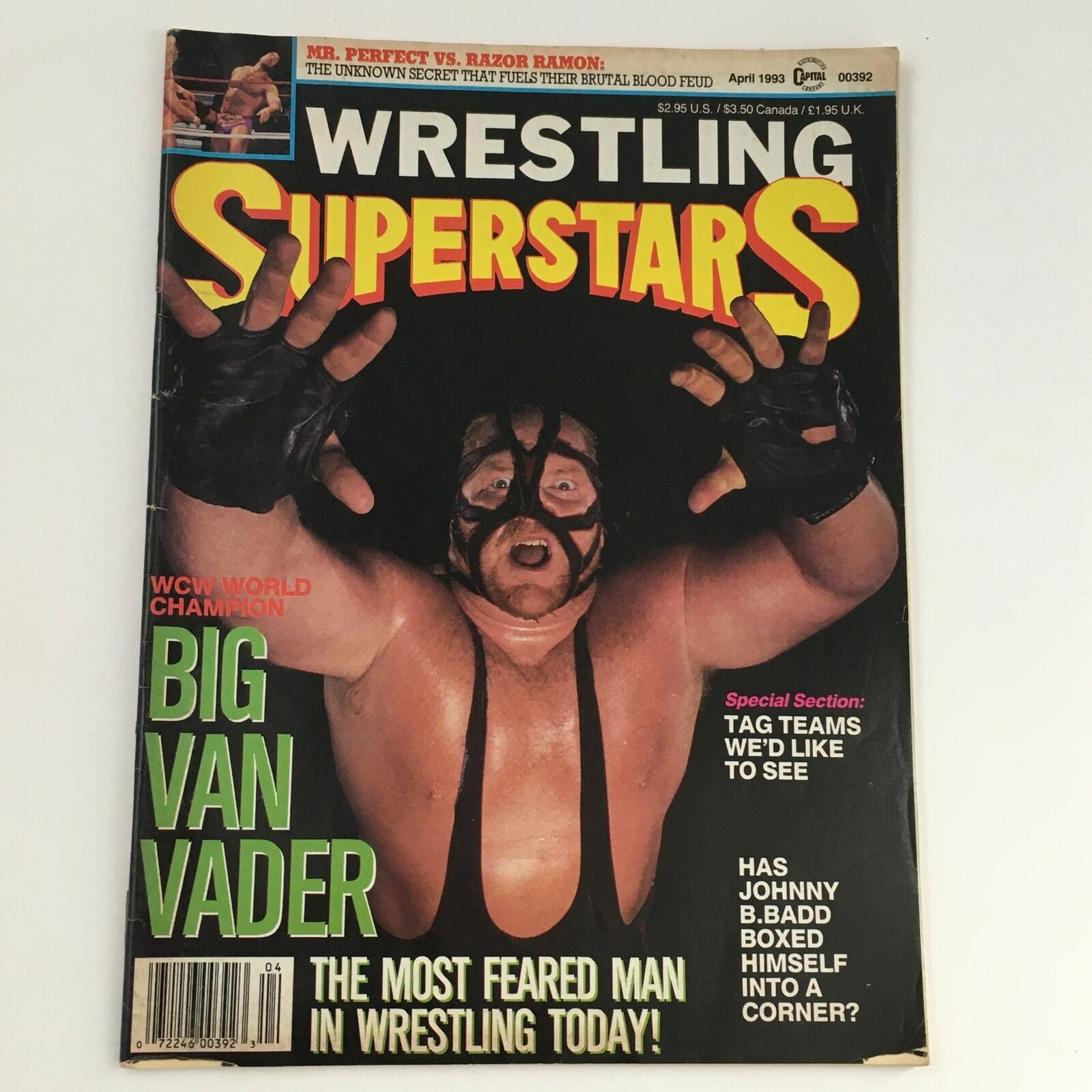 Wrestling Superstars Magazine April 1993 Big Van Vader, Rick Steamboat, No Label