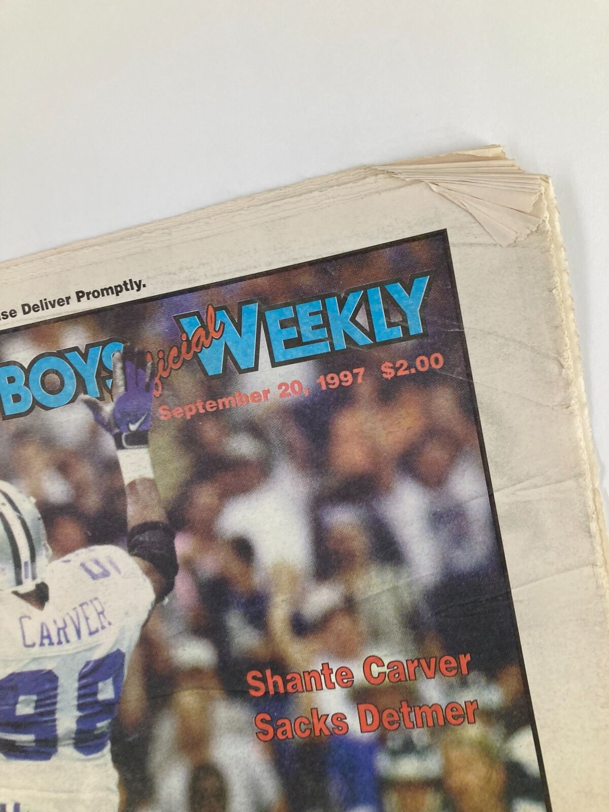 Dallas Cowboys Weekly Newspaper September 20 1997 Vol 23 #15 Shante Carver