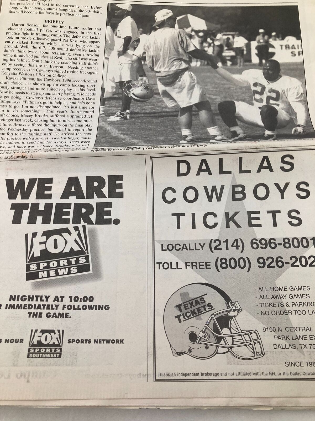 Dallas Cowboys Weekly Newspaper August 2 1997 Vol 23 #8 Troy Aikman Opens Camp