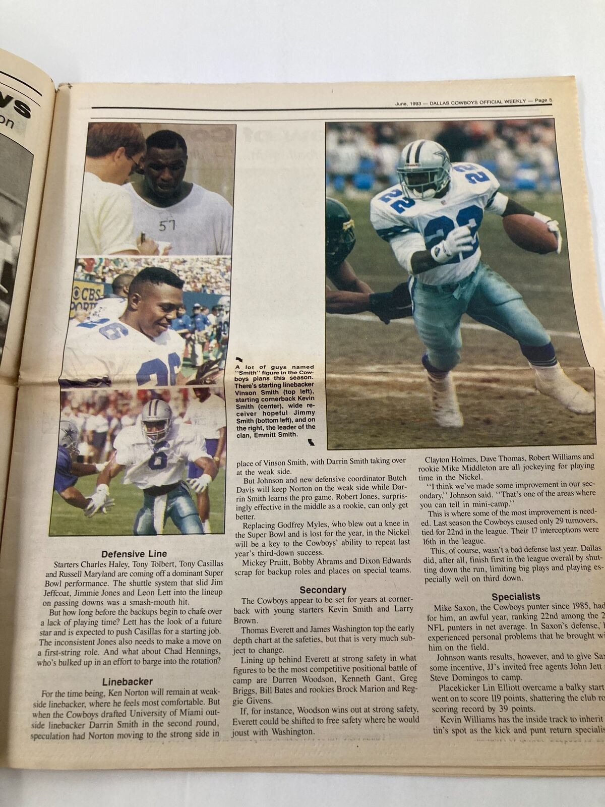 Dallas Cowboys Weekly Newspaper June 1993 Vol 19 #5 The Ring World Championship