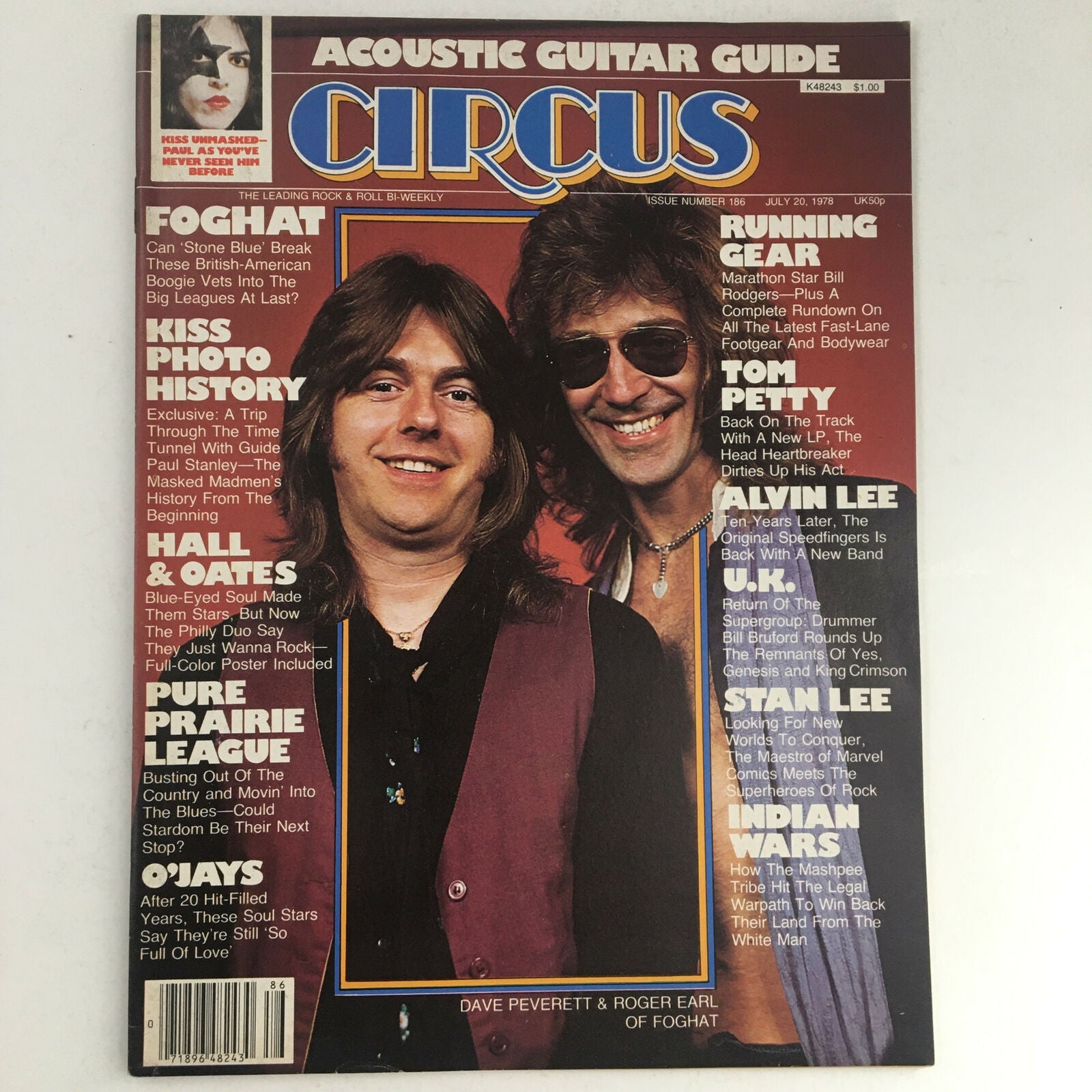 Circus Magazine July 20 1978 Foghat's Dave Peverett & Roger Earl Poster No Label