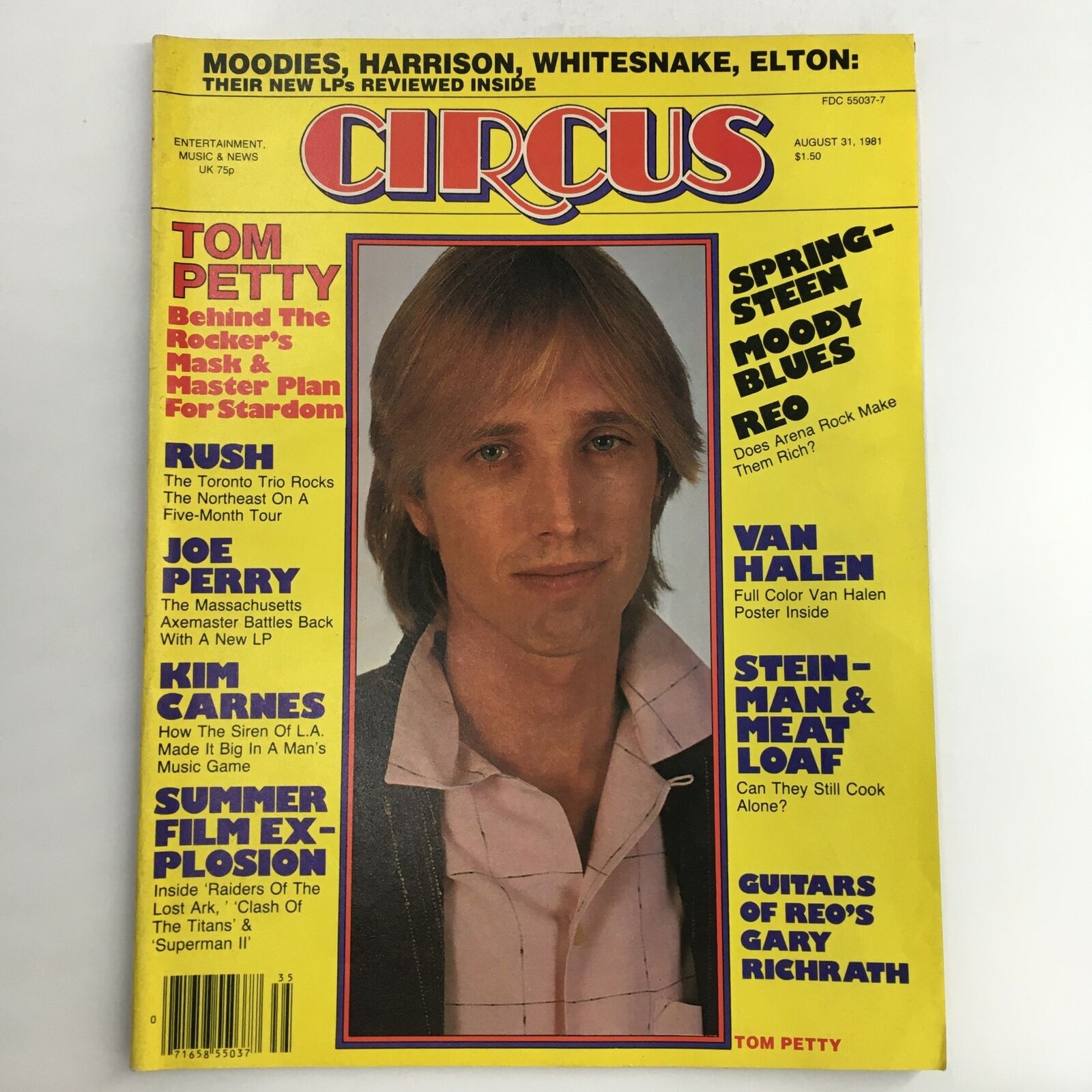 Circus Magazine August 31 1981 Tom Petty & Joe Perry & Kim Carnes, No Label