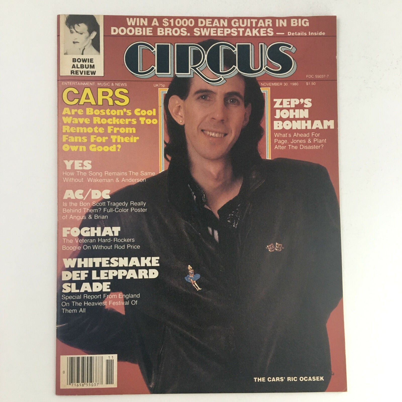 Circus Magazine November 30 1980 Brian Johnson & Angus Young Poster No Label