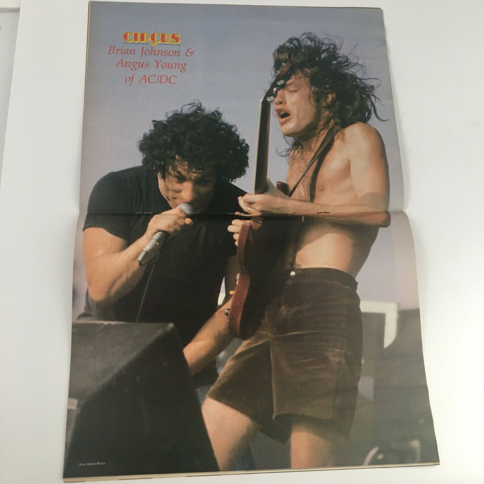 Circus Magazine November 30 1980 Brian Johnson & Angus Young Poster No Label