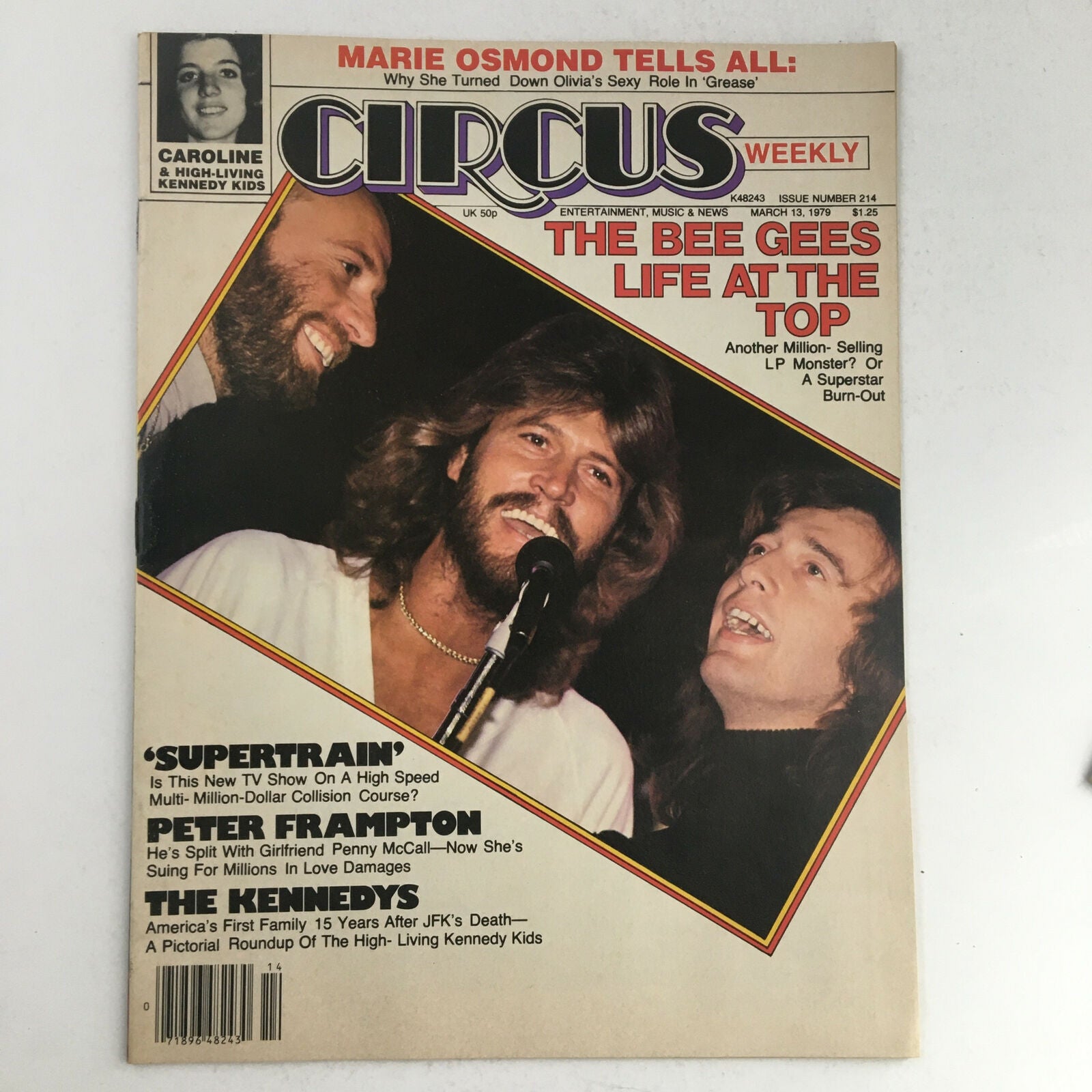 Circus Magazine March 13 1979 The Bee Gees at Top & Marie Osmond Poster No Label