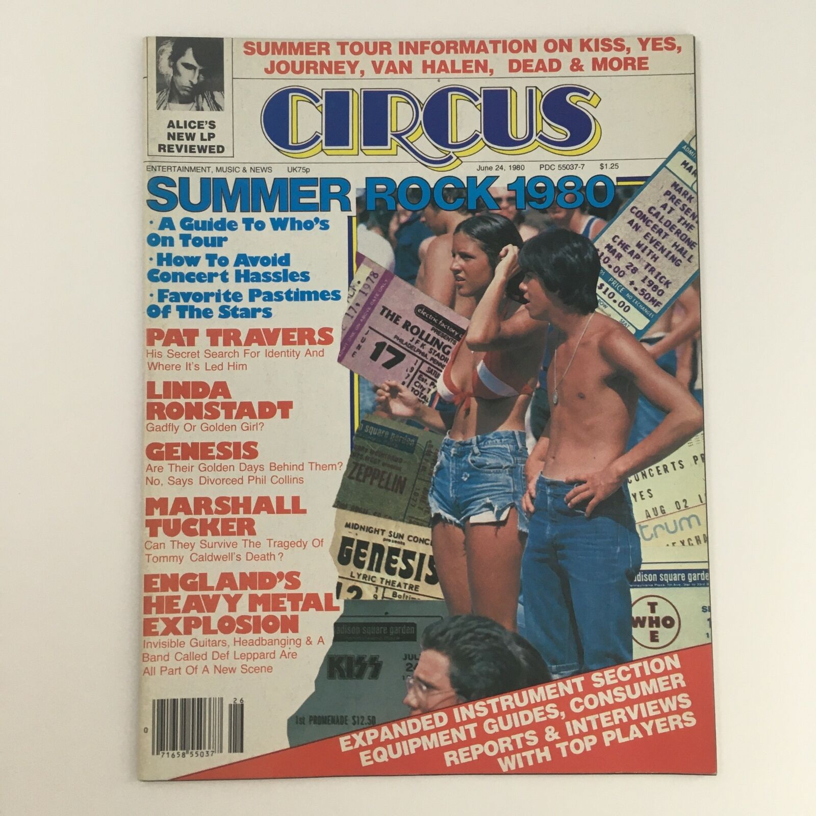 Circus Magazine June 24 1980 Linda Ronstadt & Marshal Tucker Feature No Label VG