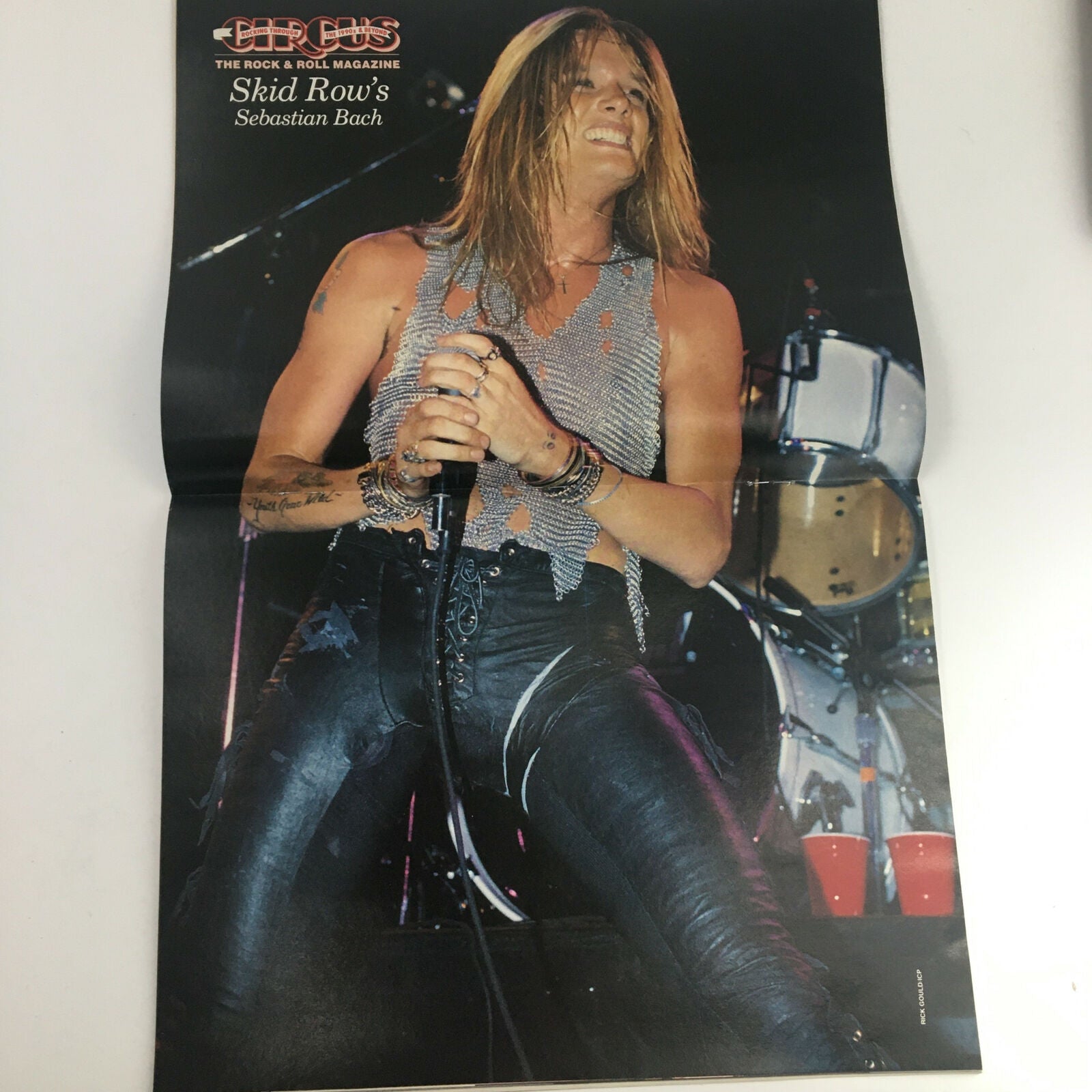 Circus Magazine January 31 1990 Steven Tyler & Sebastian Bach Poster No Label