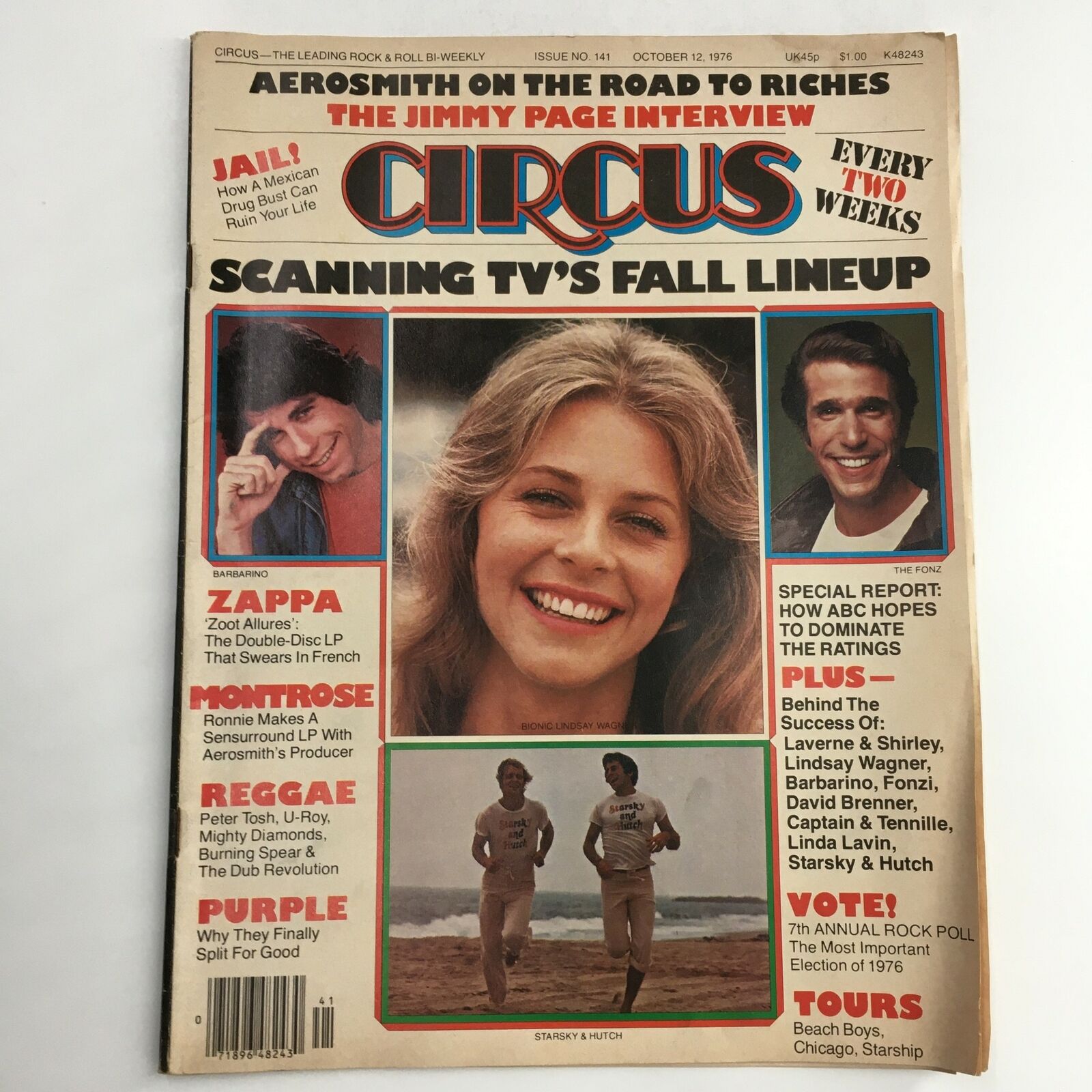 Circus Magazine October 12 1976 Lindsay Wagner & Starsky & Hutch, No Label