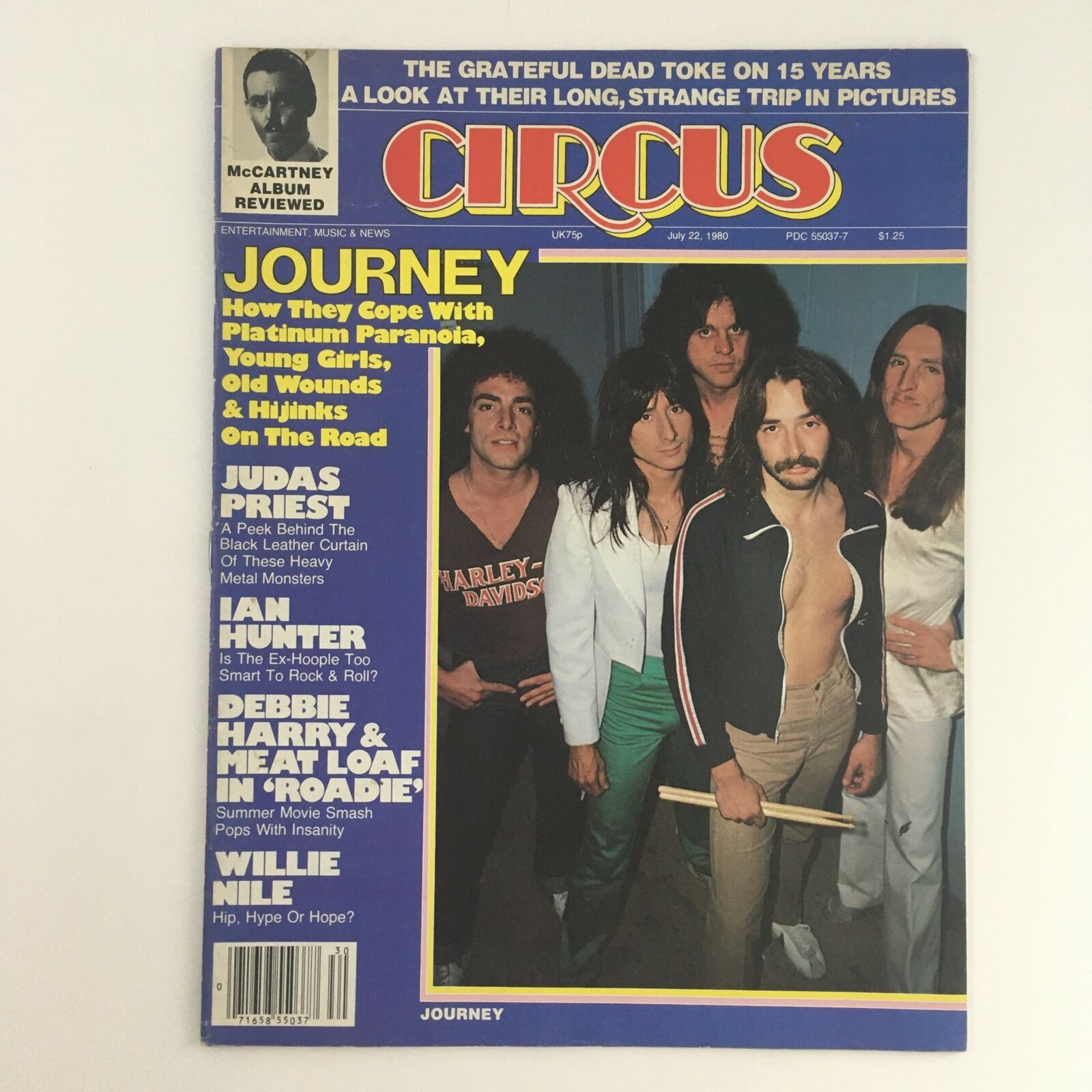 Circus Magazine June 22 1980 Journey & Judas Priest & Ian Hunter, No Label VG