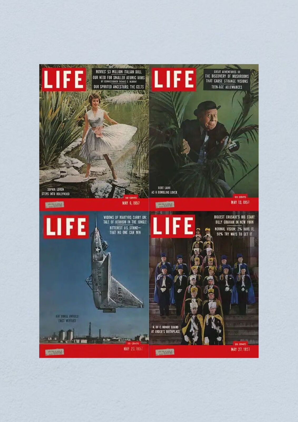 Life Magazine Lot of 4 Full Month May 1957 6, 13, 20, 27 Civil Rights Era